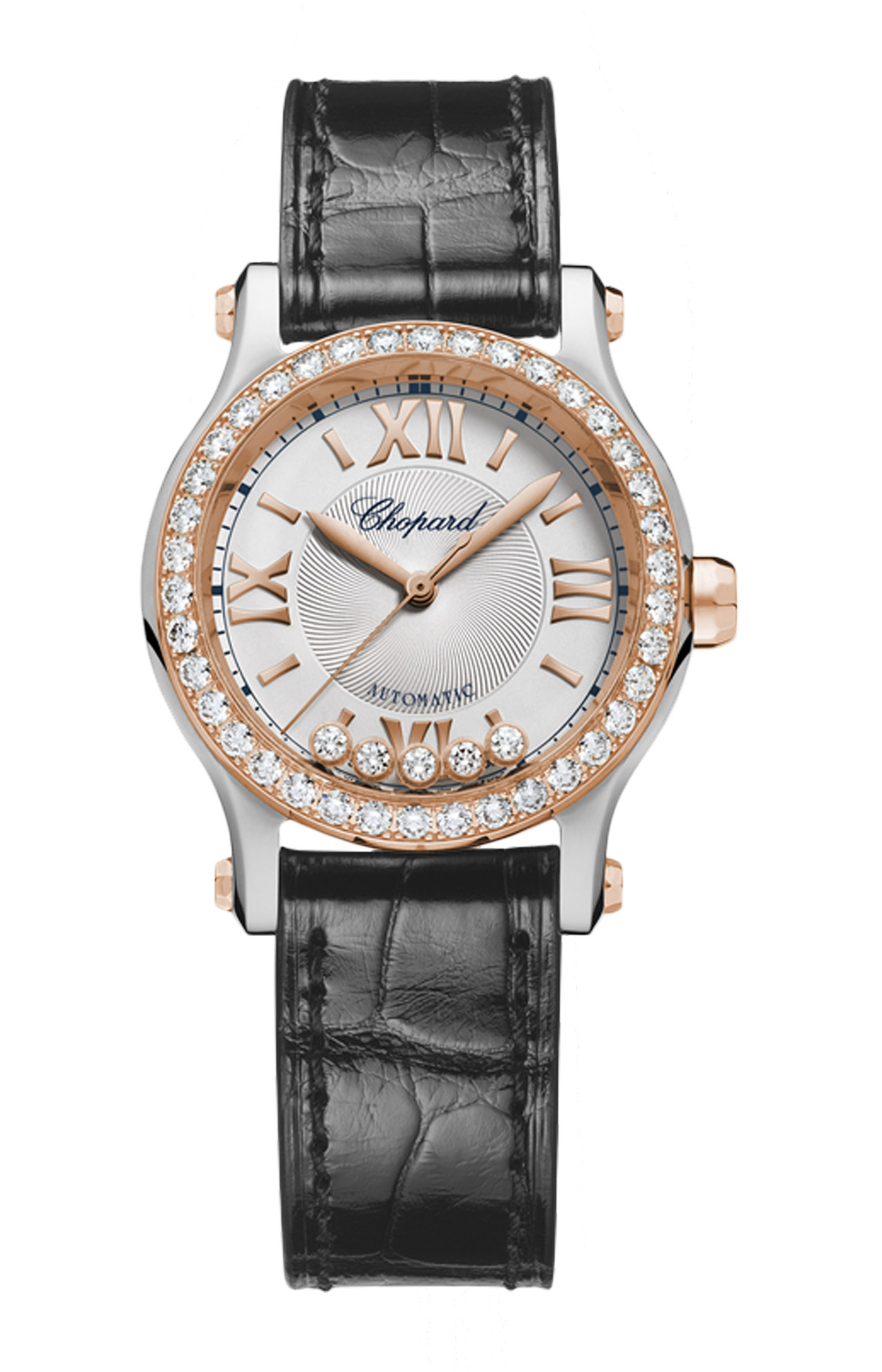 Chopard | HAPPY SPORT 30 MM, AUTOMATICO, ORO ROSA ETICO, LUCENT STEEL&trade;, DIAMANTI - 278573 (1)