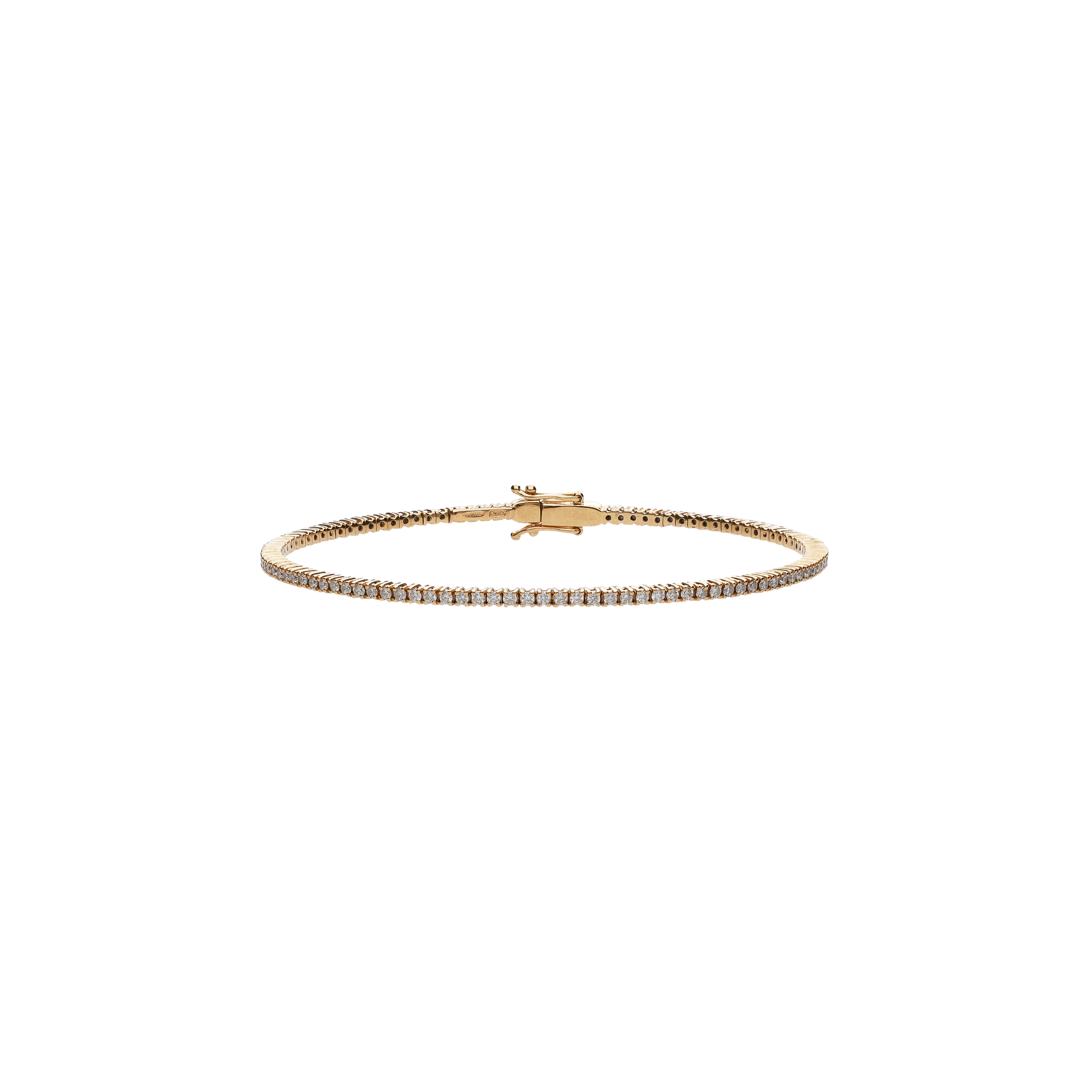 Bartorelli Italian Jewels | BRACCIALE TENNIS IN ORO ROSA CON DIAMANTI BIANCHI - 329-PRE-C (1)