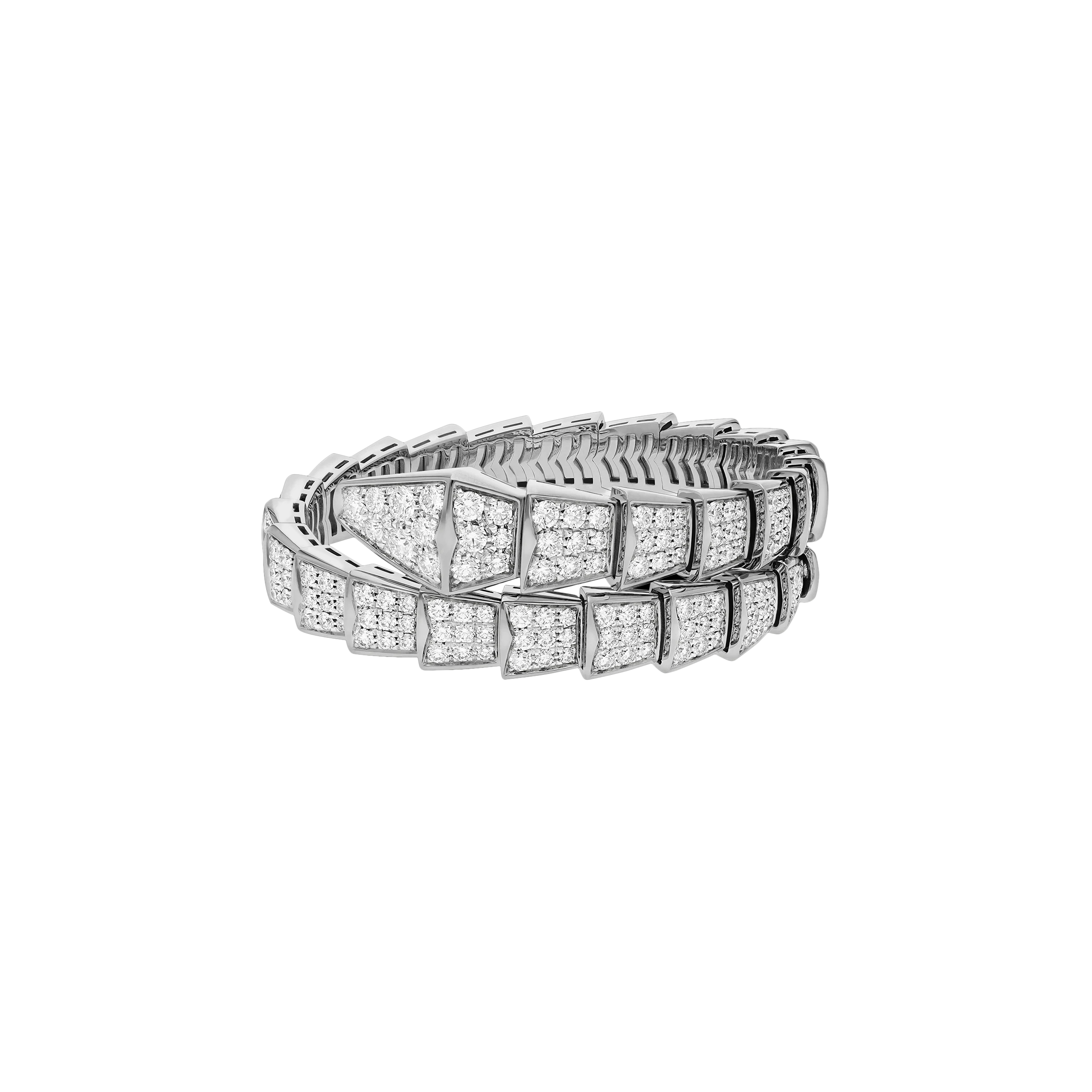 Bulgari | BRACCIALE SERPENTI VIPER IN ORO BIANCO E FULL PAV&Egrave; DI DIAMANTI - BR855231 - BR855231 (2)
