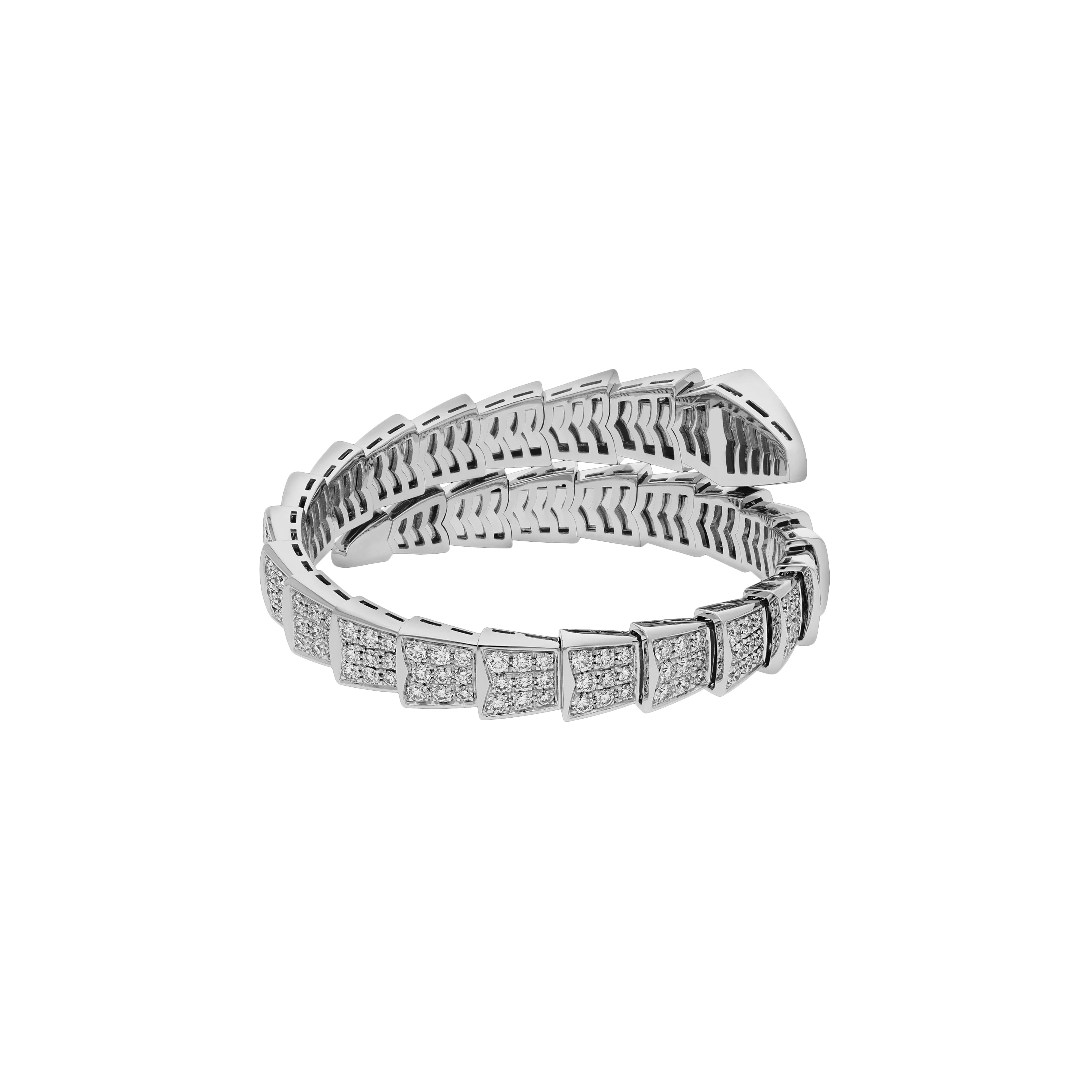Bulgari | BRACCIALE SERPENTI VIPER IN ORO BIANCO E FULL PAV&Egrave; DI DIAMANTI - BR855231 - BR855231 (3)