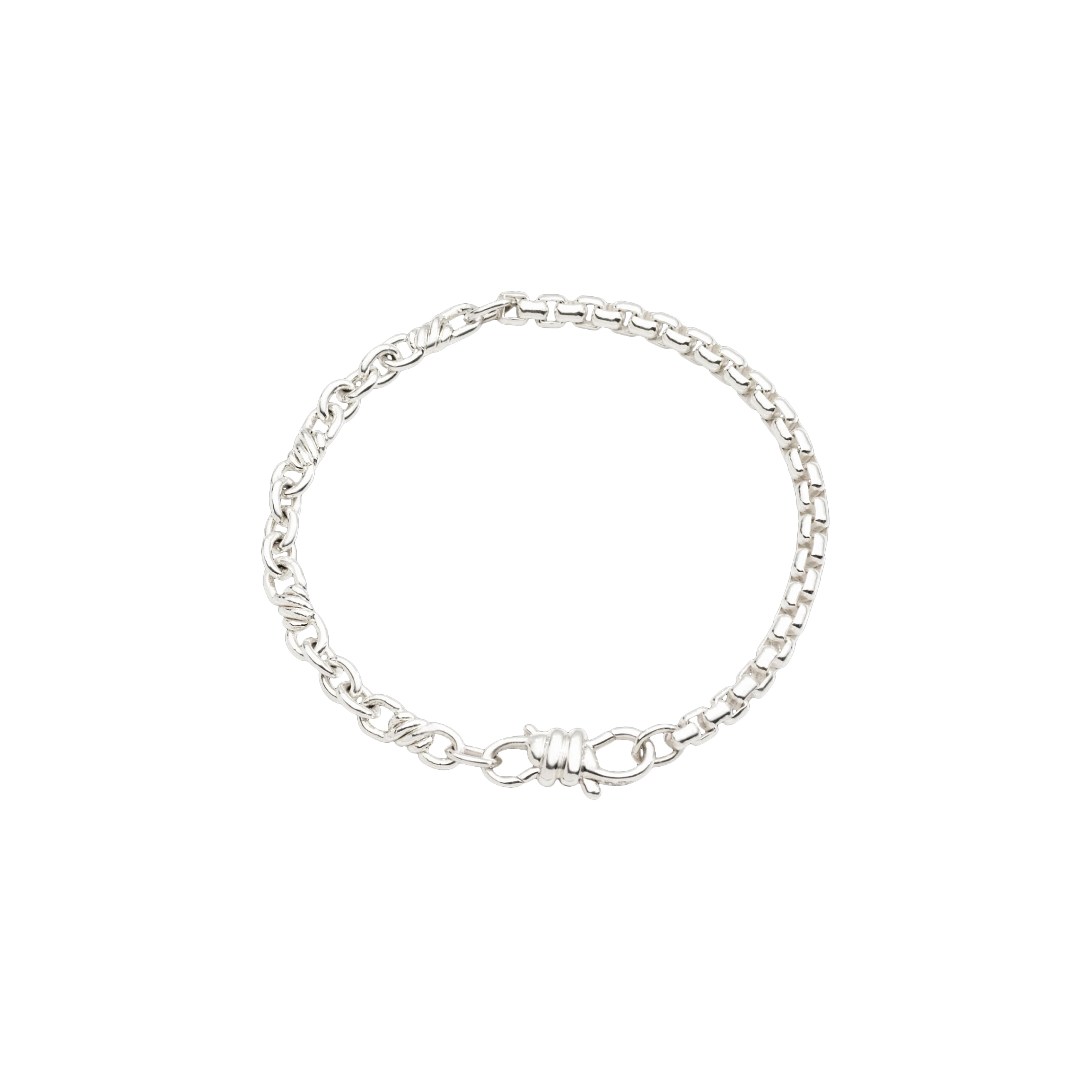 Dodo | DODO NODO - BRACCIALE NODO CON CATENA COMBINATA E CHIUSURA CON MOSCHETTONE NODO IN ARGENTO - DBC2000KNOT0000AG - DBC2000KNOT0000AG (1)