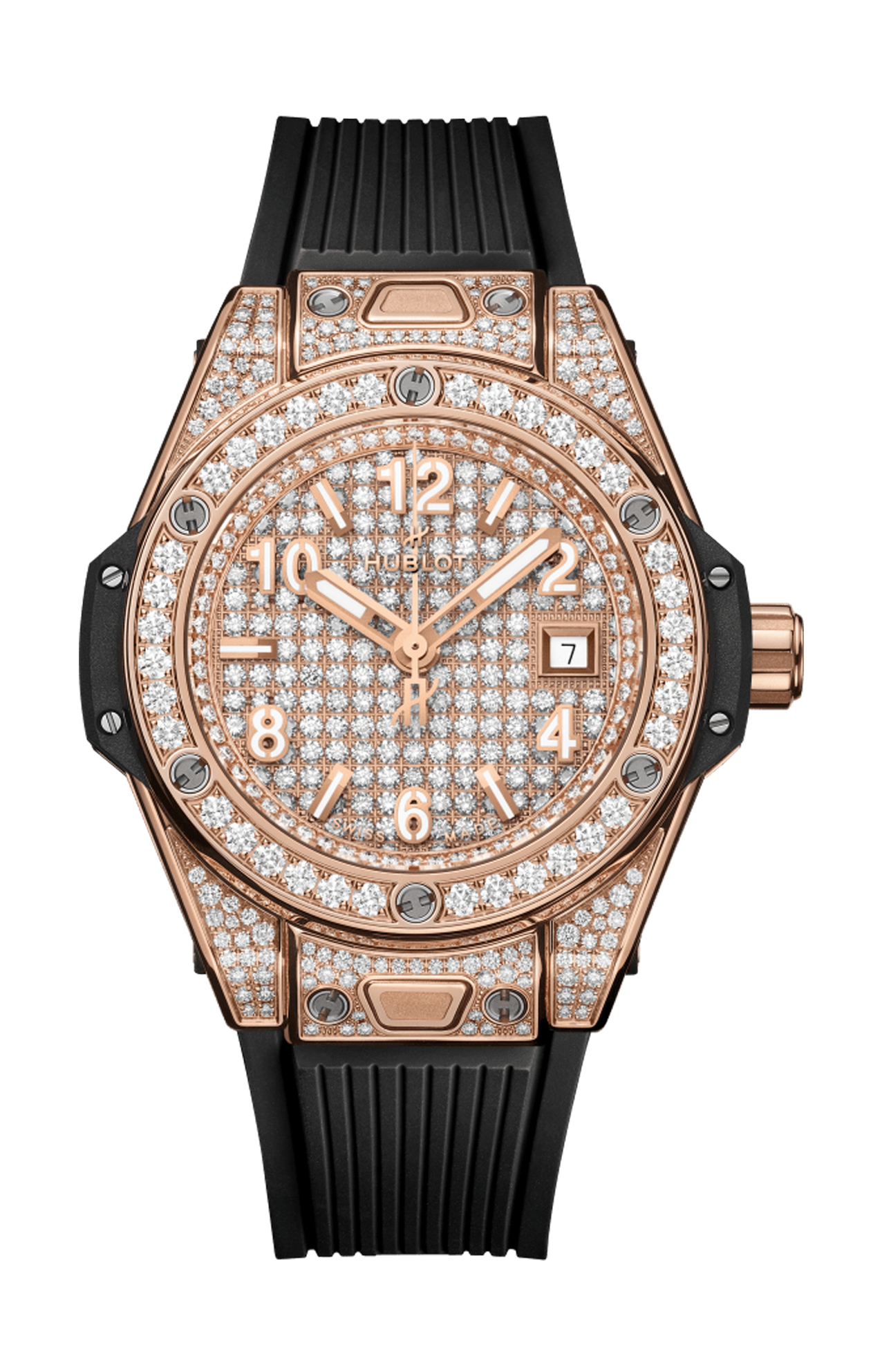 Hublot | BIG BANG ONE CLICK KING GOLD FULL PAV&Eacute; 33 MM - 485.OX.9000.RX.1604 (1)