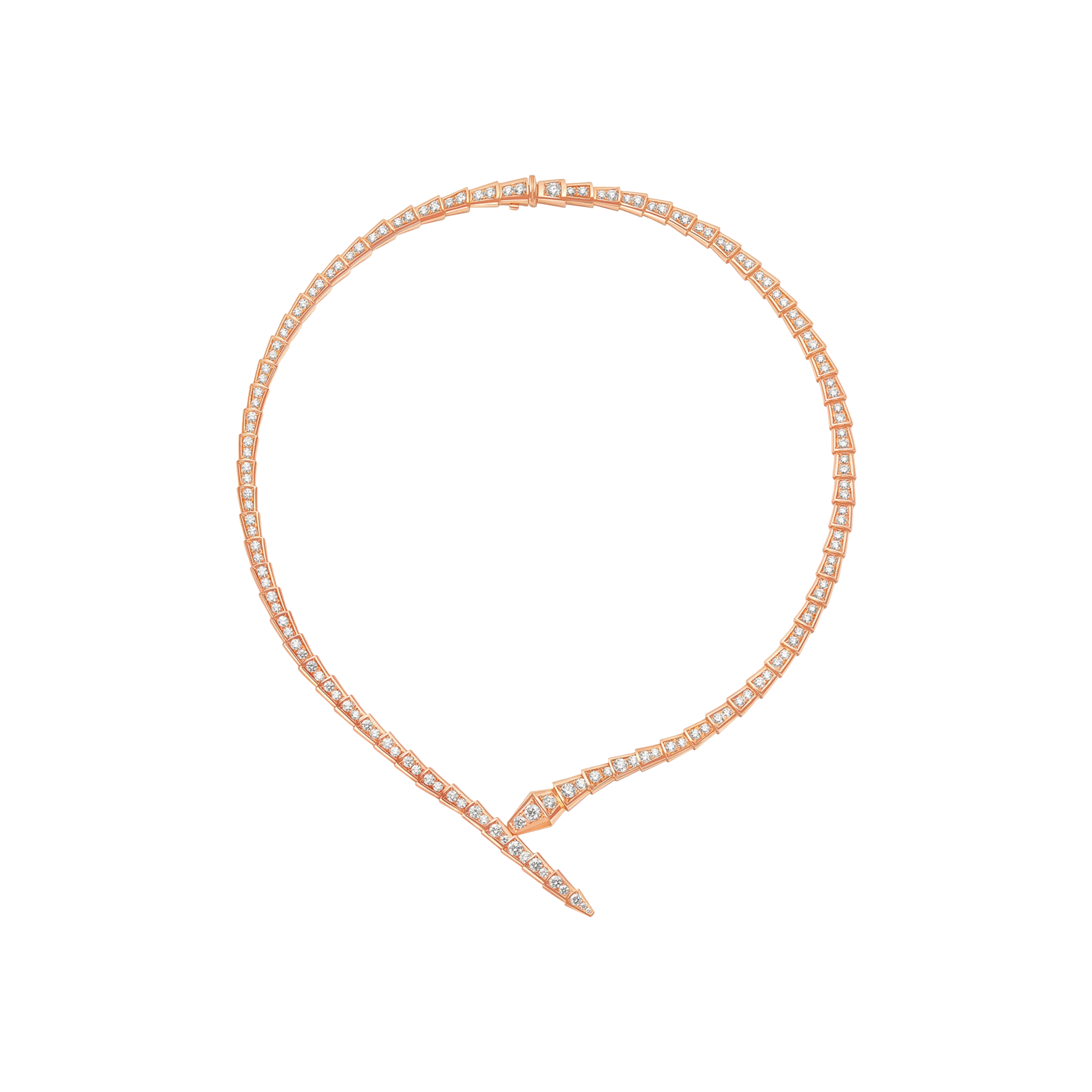 Bulgari | COLLANA SERPENTI VIPER IN ORO ROSA FULL PAV&Egrave; DI DIAMANTI - CL859328 - CL859328 (1)