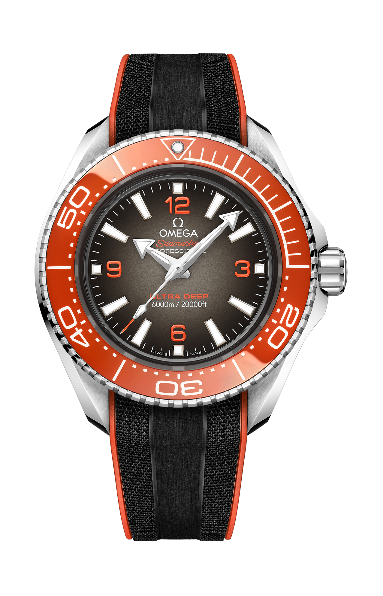 Omega | SEAMASTER PLANET OCEAN 6000M 45,5 MM, O-MEGASTEEL SU CAUCCI&Ugrave; - 215.32.46.21.06.001 (1)