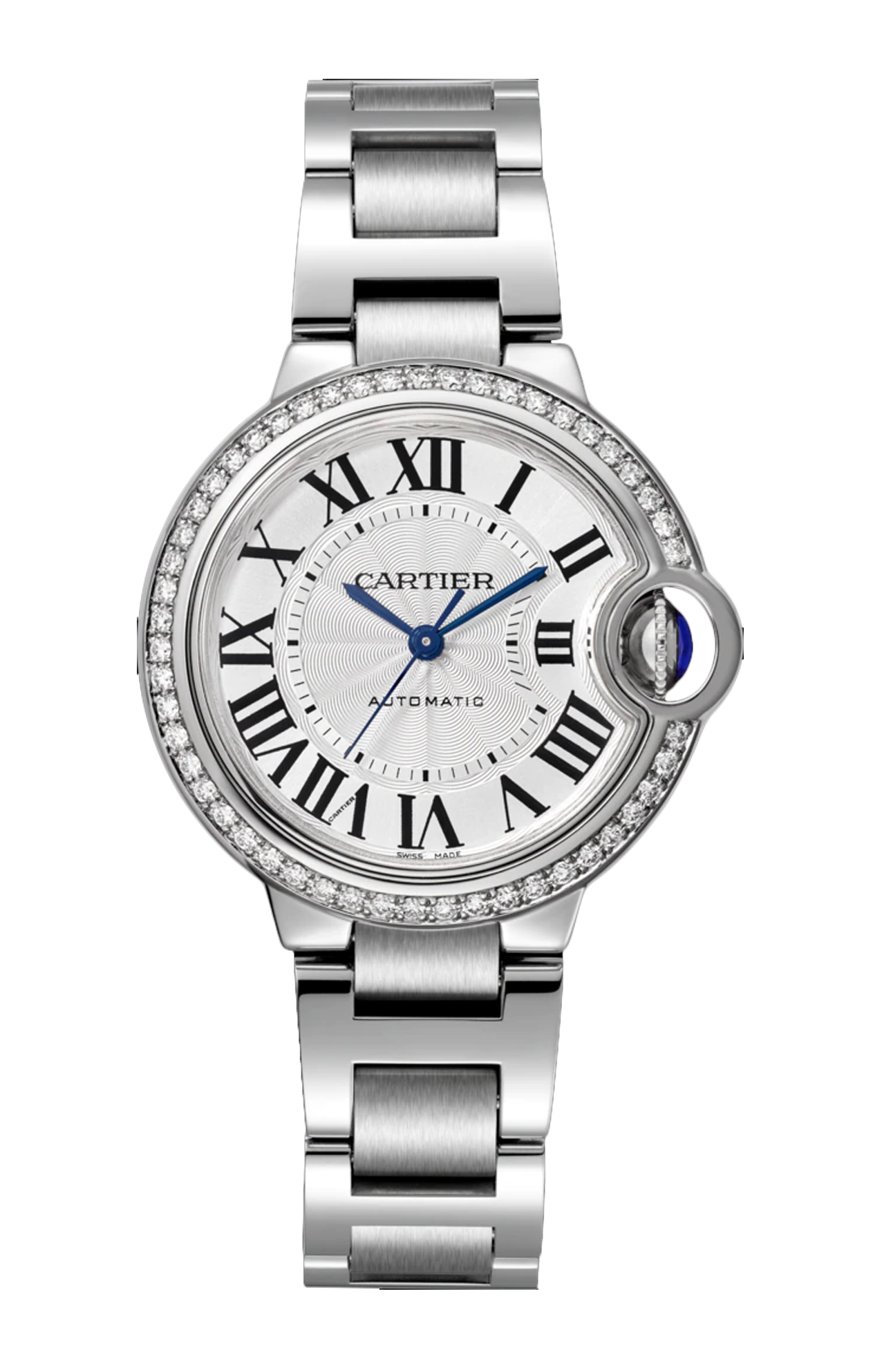 Cartier | BALLON BLEU DE CARTIER 33 MM, AUTOMATICO, ACCIAIO, DIAMANTI - W4BB0023 (1)