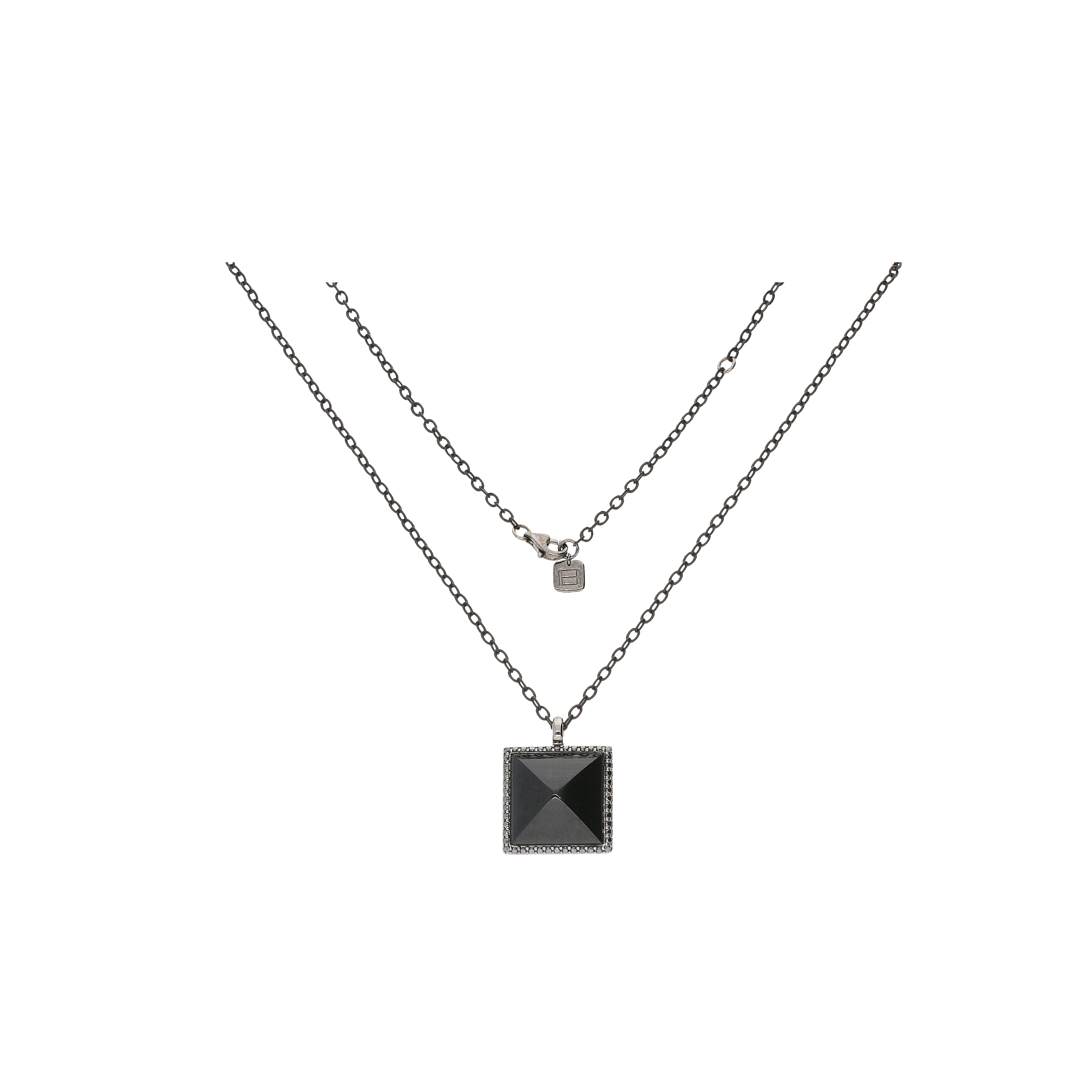 Bartorelli Italian Jewels | COLLANA IN ORO NERO E ORO ROSA CON ONICE E DIAMANTI NERI - VN28814DBKOXBW (1)