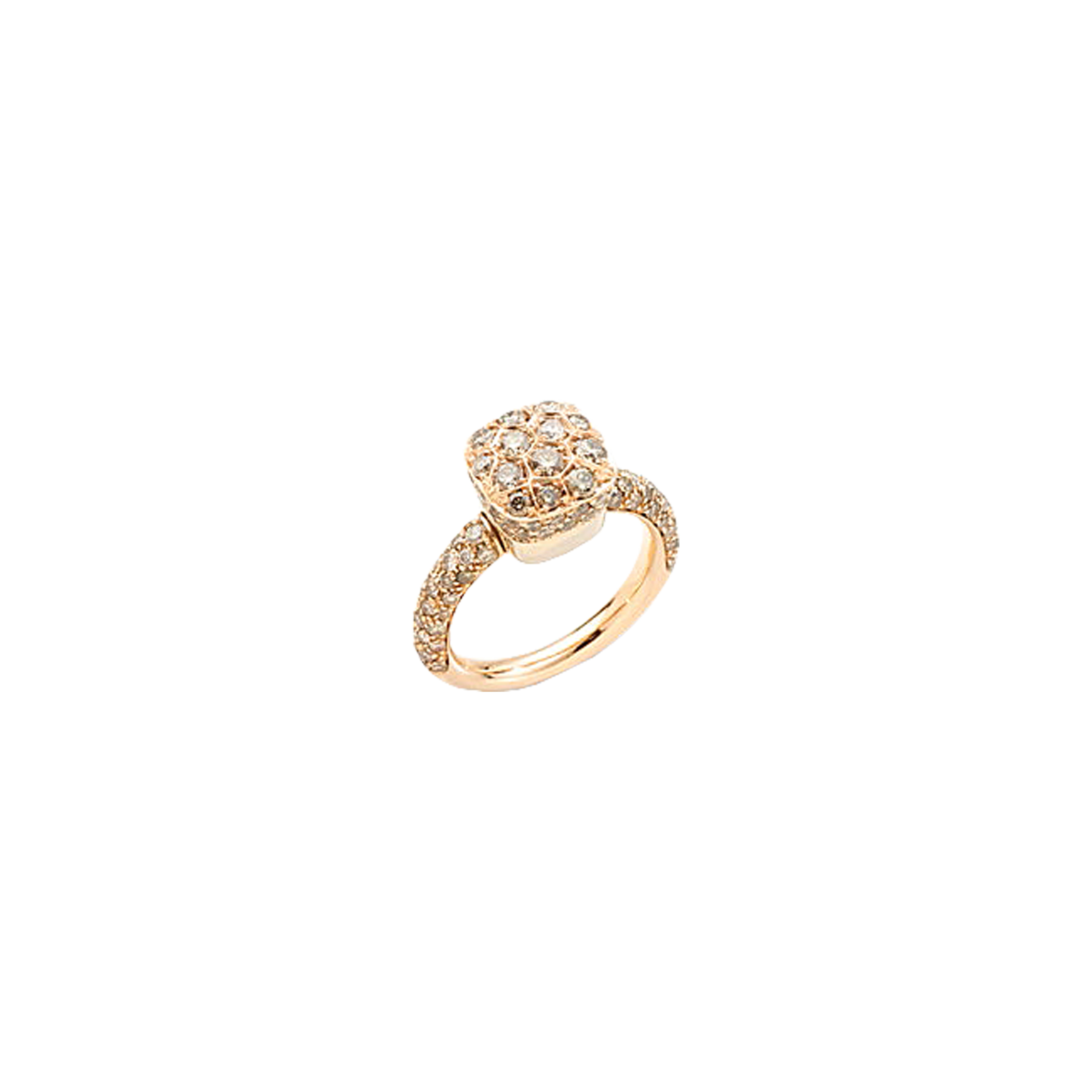 Pomellato | ANELLO NUDO IN ORO ROSA E ORO BIANCO CON PAV&Eacute; DI DIAMANTI BROWN - PAC2028O6000DBR00 - PAC2028O6000DBR00 (1)