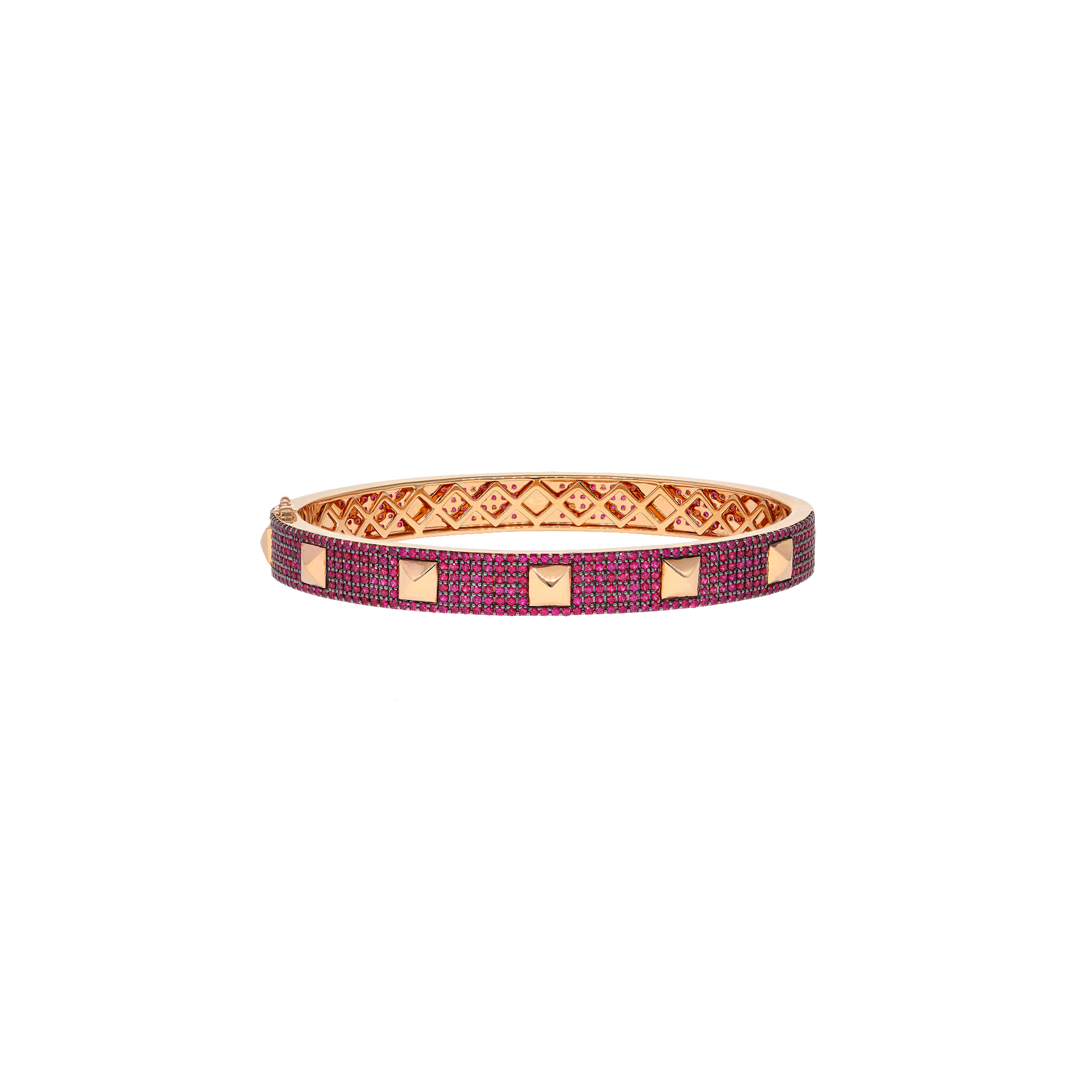 Bartorelli Italian Jewels | BRACCIALE IN ORO ROSA PAV&Eacute; DI RUBINI - VB28817RUP (1)