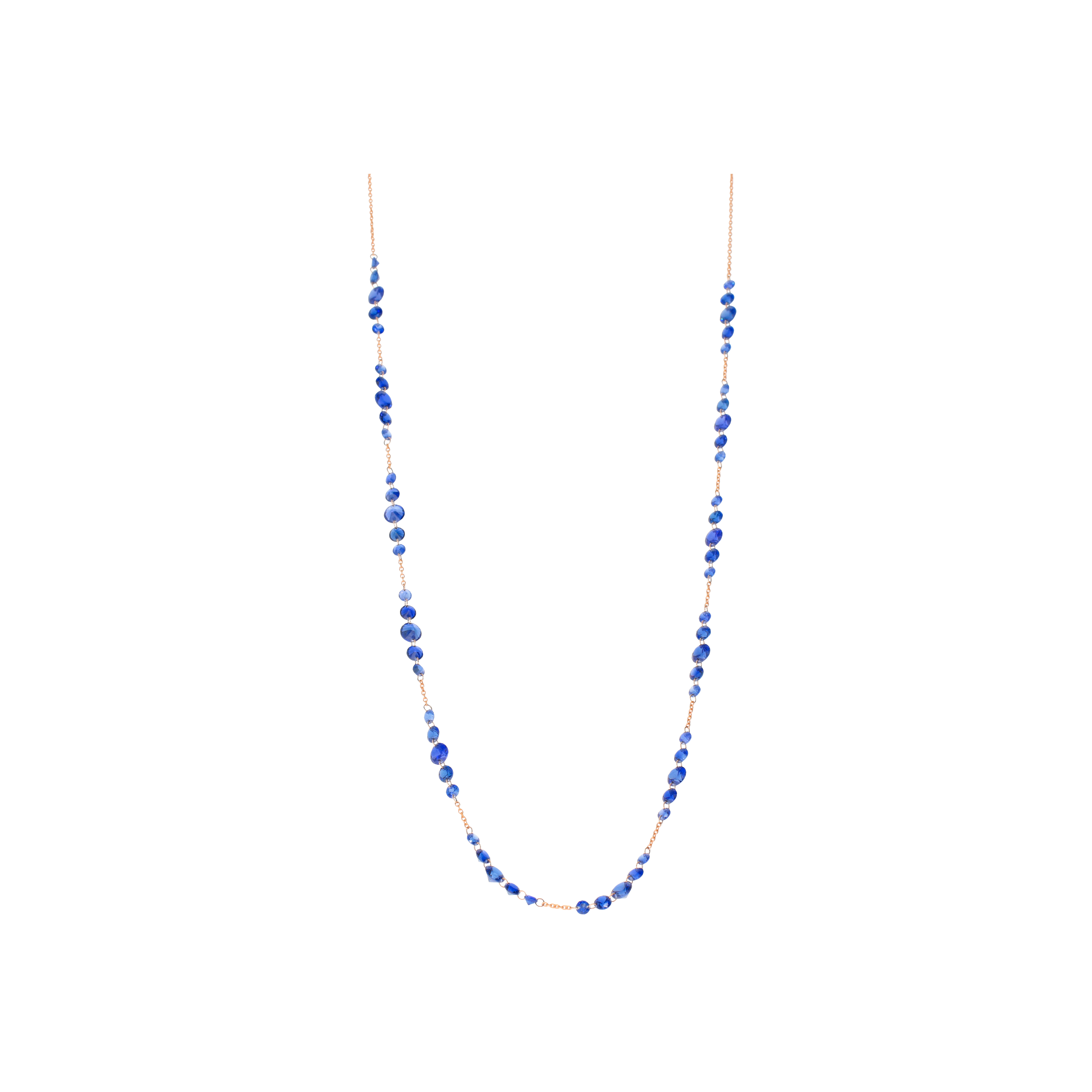 Bartorelli Italian Jewels | COLLANA IN ORO ROSA E ZAFFIRI BLU TAGLIO BRILLANTE - C065/19/2 (1)