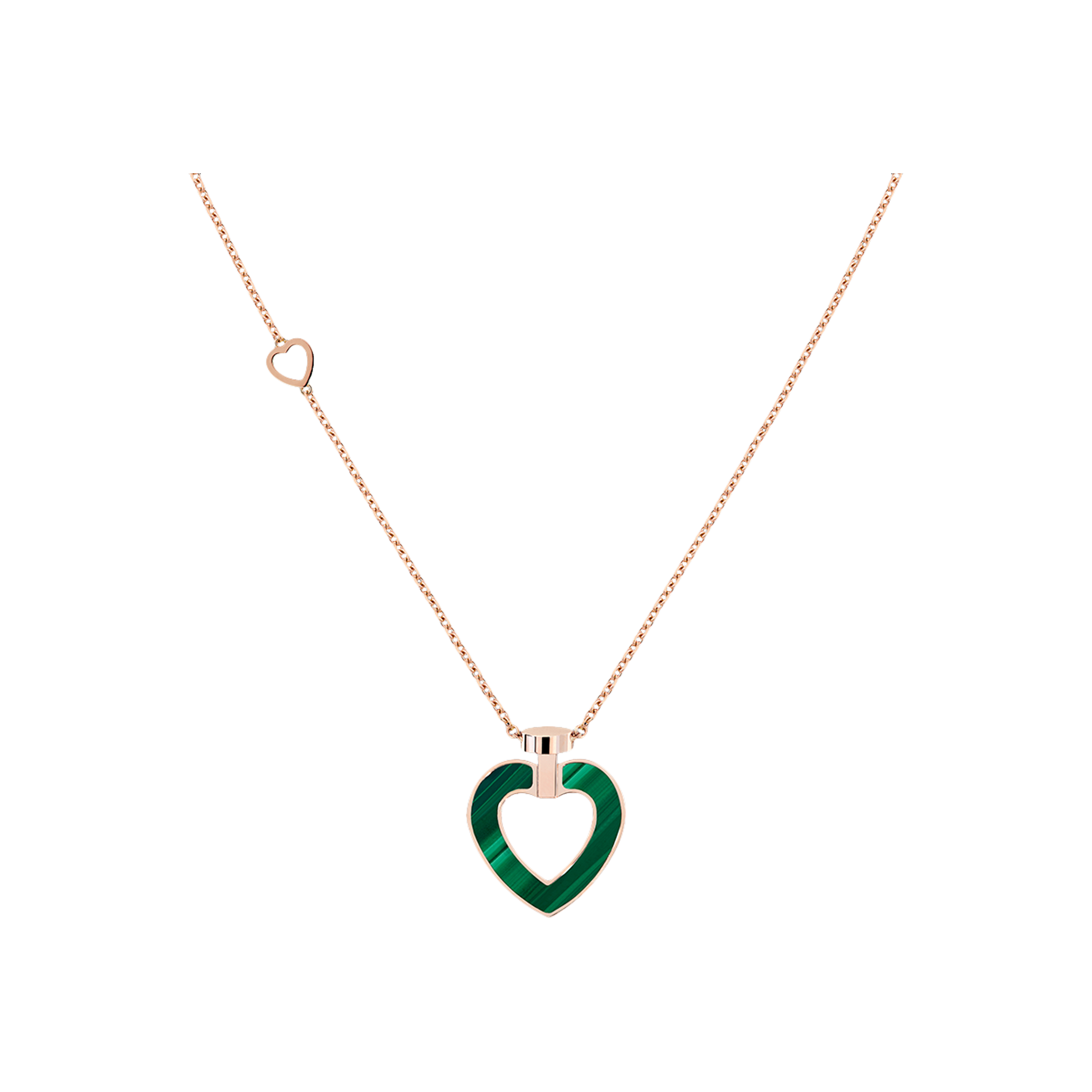 Fred | COLLANA PRETTY WOMAN IN ORO ROSA CON DIAMANTI, MALACHITE E MADREPERLA - 7B0276 - 7B0276 (1)