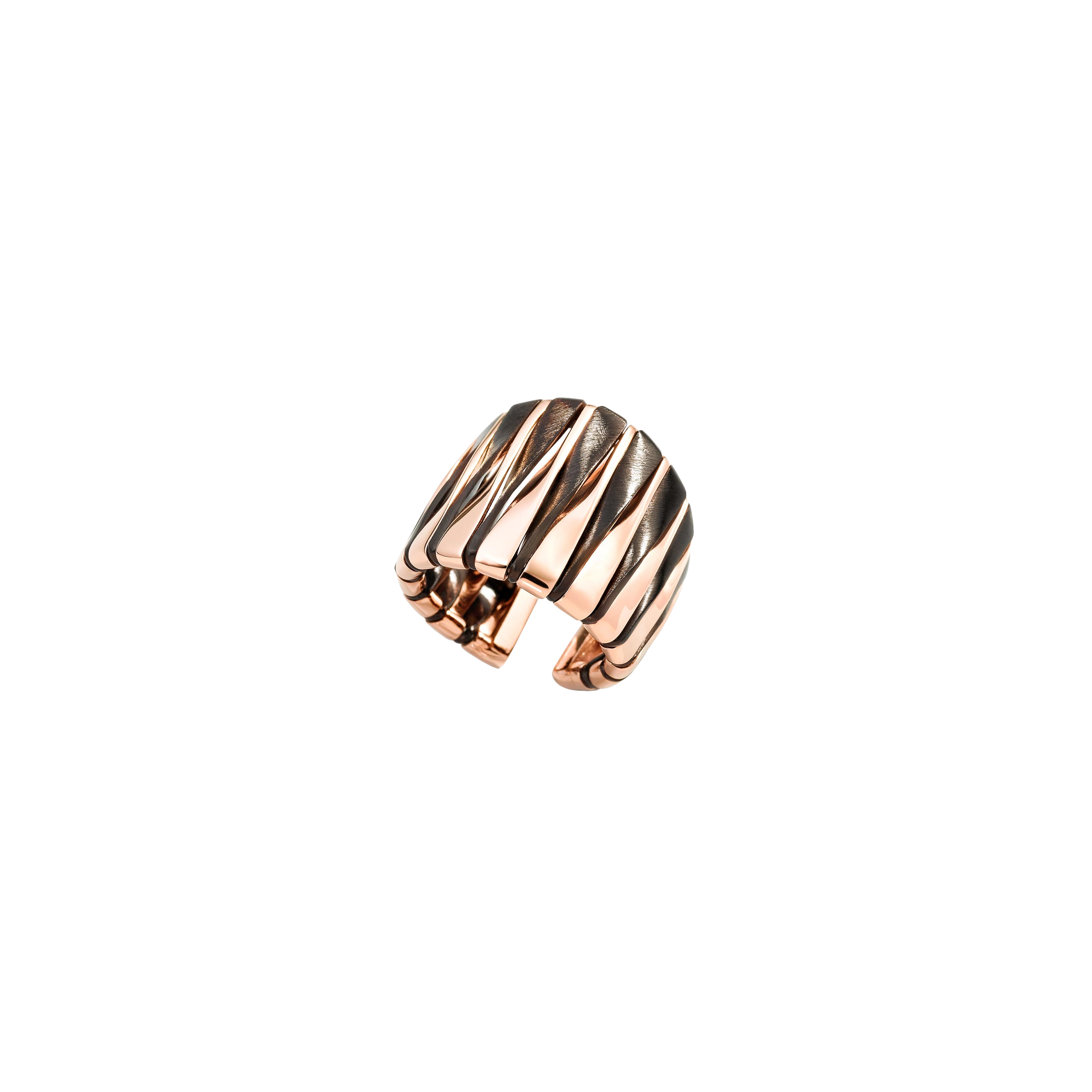 Vhernier | ANELLO COUCHER DU SOLEIL IN ORO ROSA 18K E BRONZO - 001764A0110 (1)