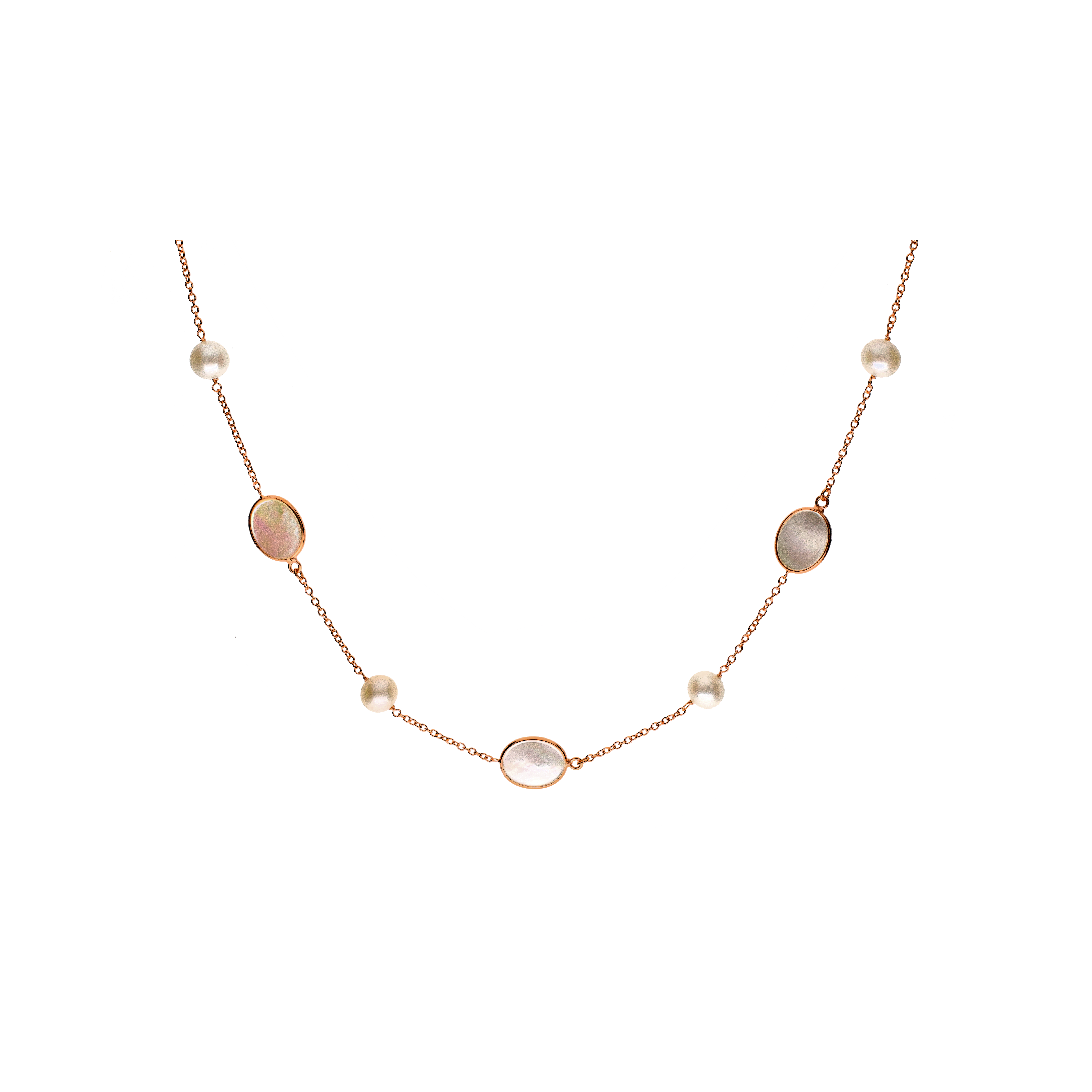 Bartorelli Italian Jewels | COLLANA GIROCOLLO IN ORO ROSA CON PERLE E MADREPERLA - 0002129BP0 (1)
