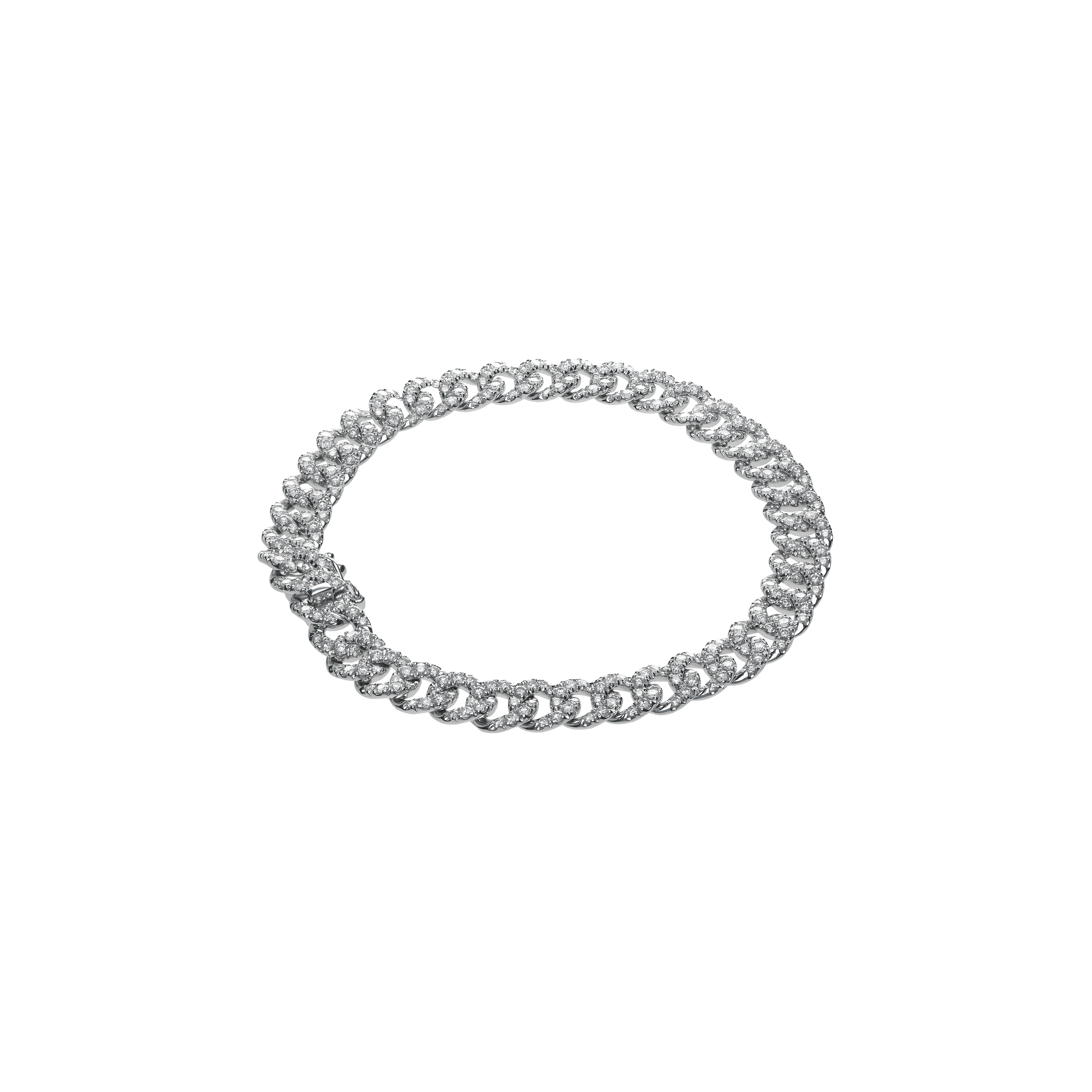 Bartorelli Italian Jewels | BRACCIALE GROUMETTE ORO BIANCO E DIAMANTI - 234-5980 (1)