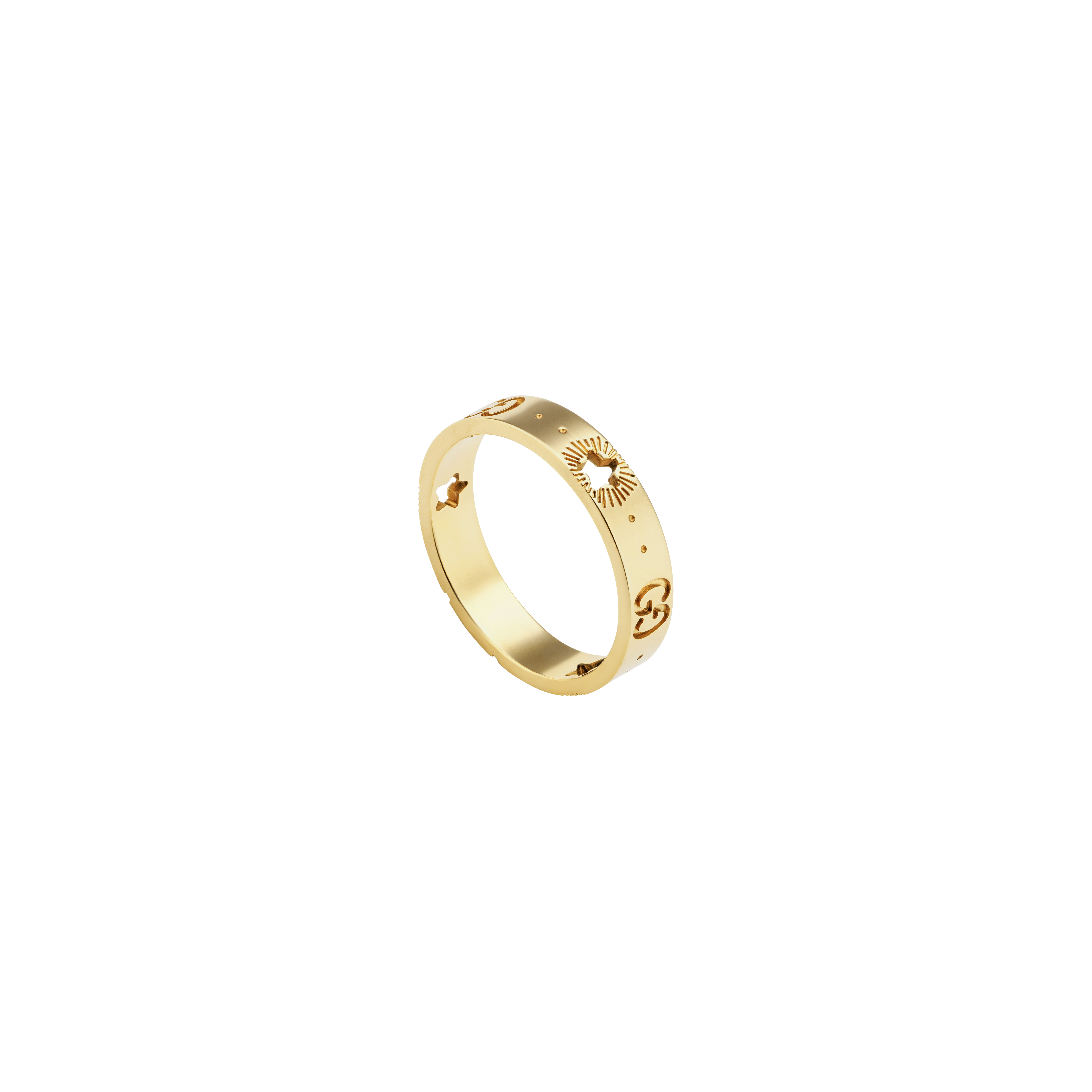 Gucci | ANELLO ICON IN ORO GIALLO CON STELLE - YBC607339001 - YBC607339001 (1)