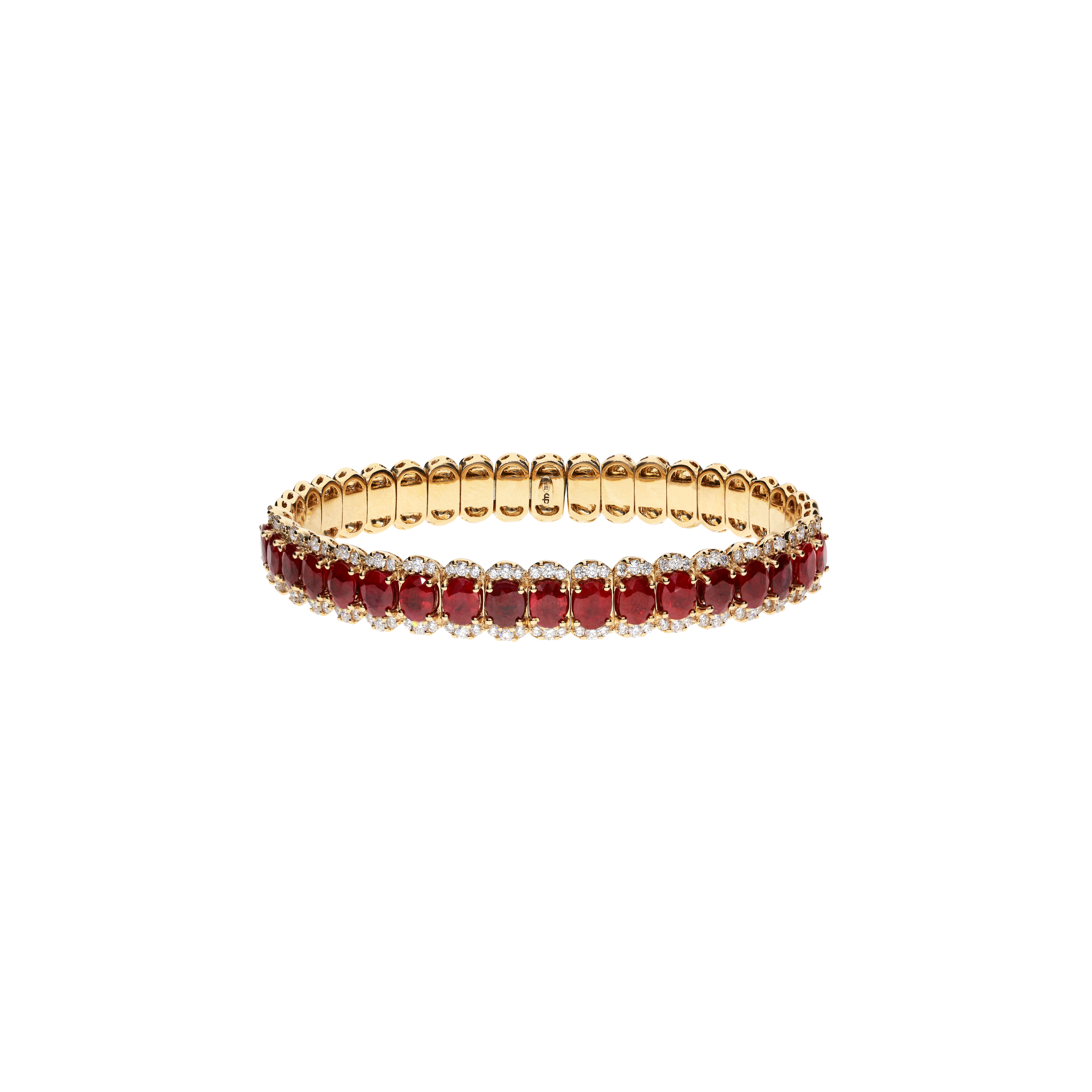 Bartorelli Italian Jewels | BRACCIALE RIGIDO IN ORO ROSA CON DIAMANTI  E RUBINI - 1PU0032191/7 (1)