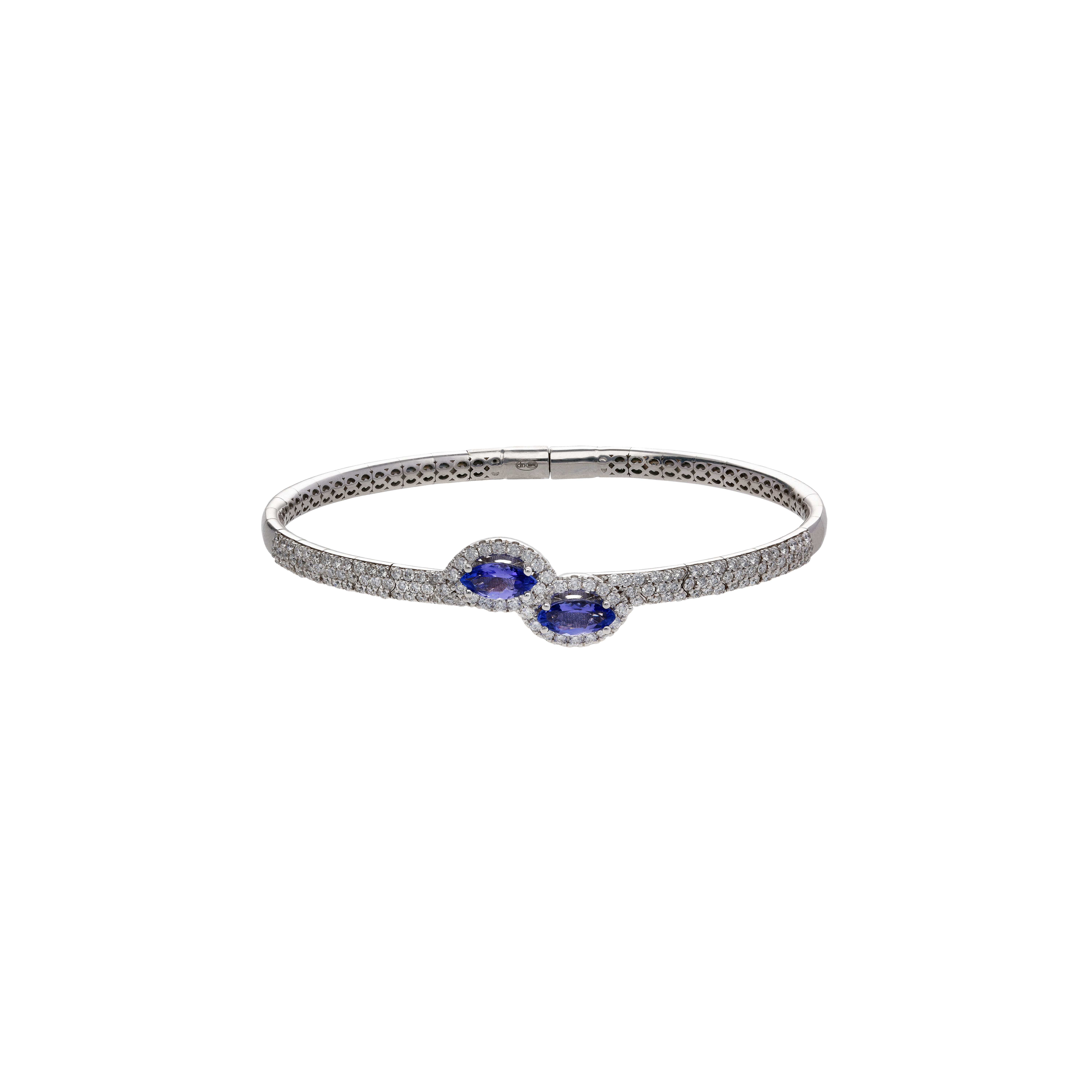 Bartorelli Italian Jewels | BRACCIALE RIGIDO IN ORO BIANCO CON TANZANITE E PAV&Eacute; DI DIAMANTI - 1PU1482088/5 (1)