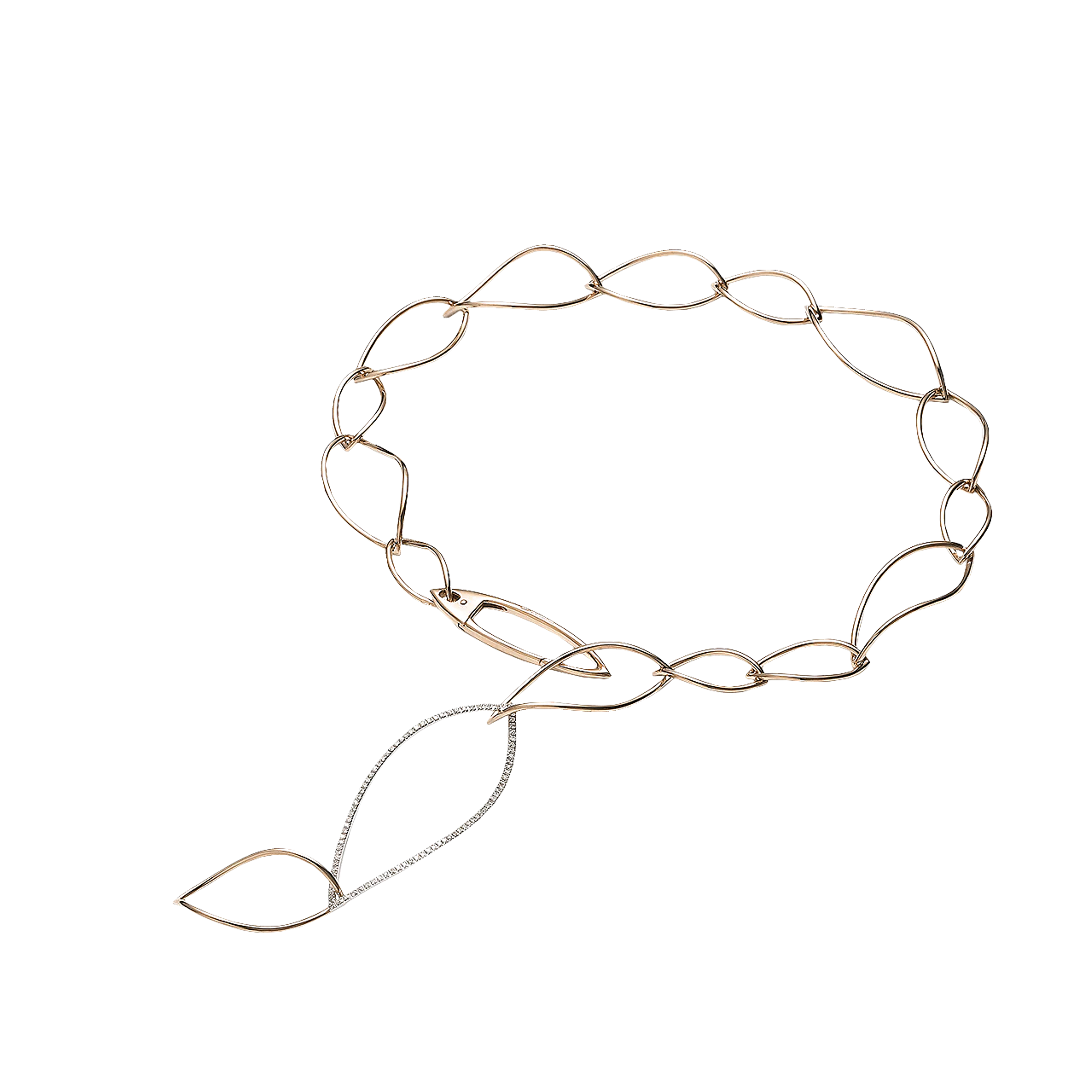 Mattioli | COLLANA NAVETTES IN ORO ROSA E ORO BIANCO CON DIAMANTI -  MGI75006B - MGI75006B (1)