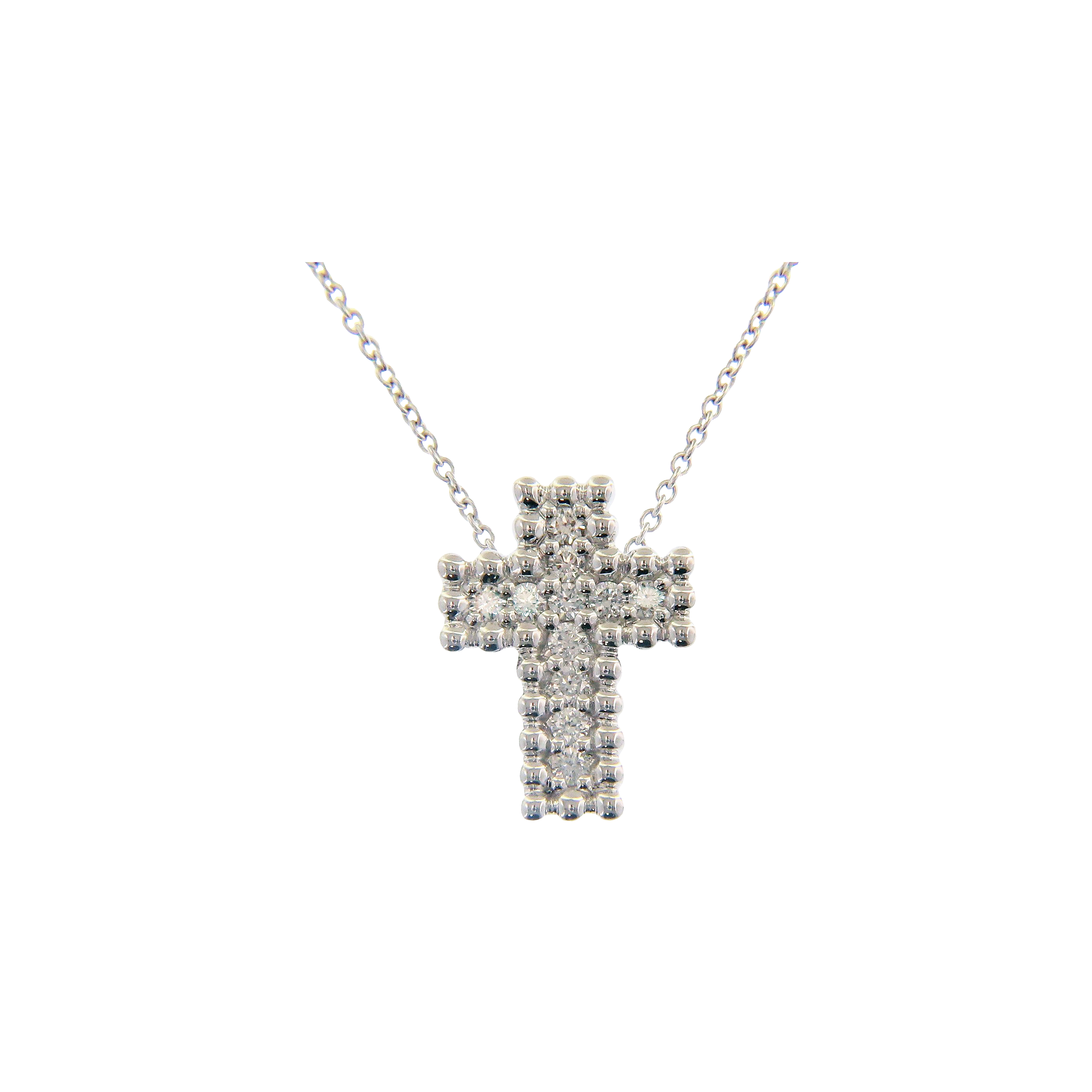 Bartorelli Italian Jewels | COLLANA IN ORO BIANCO CON CROCE DI DIAMANTI BIANCHI - VP25930DW (1)
