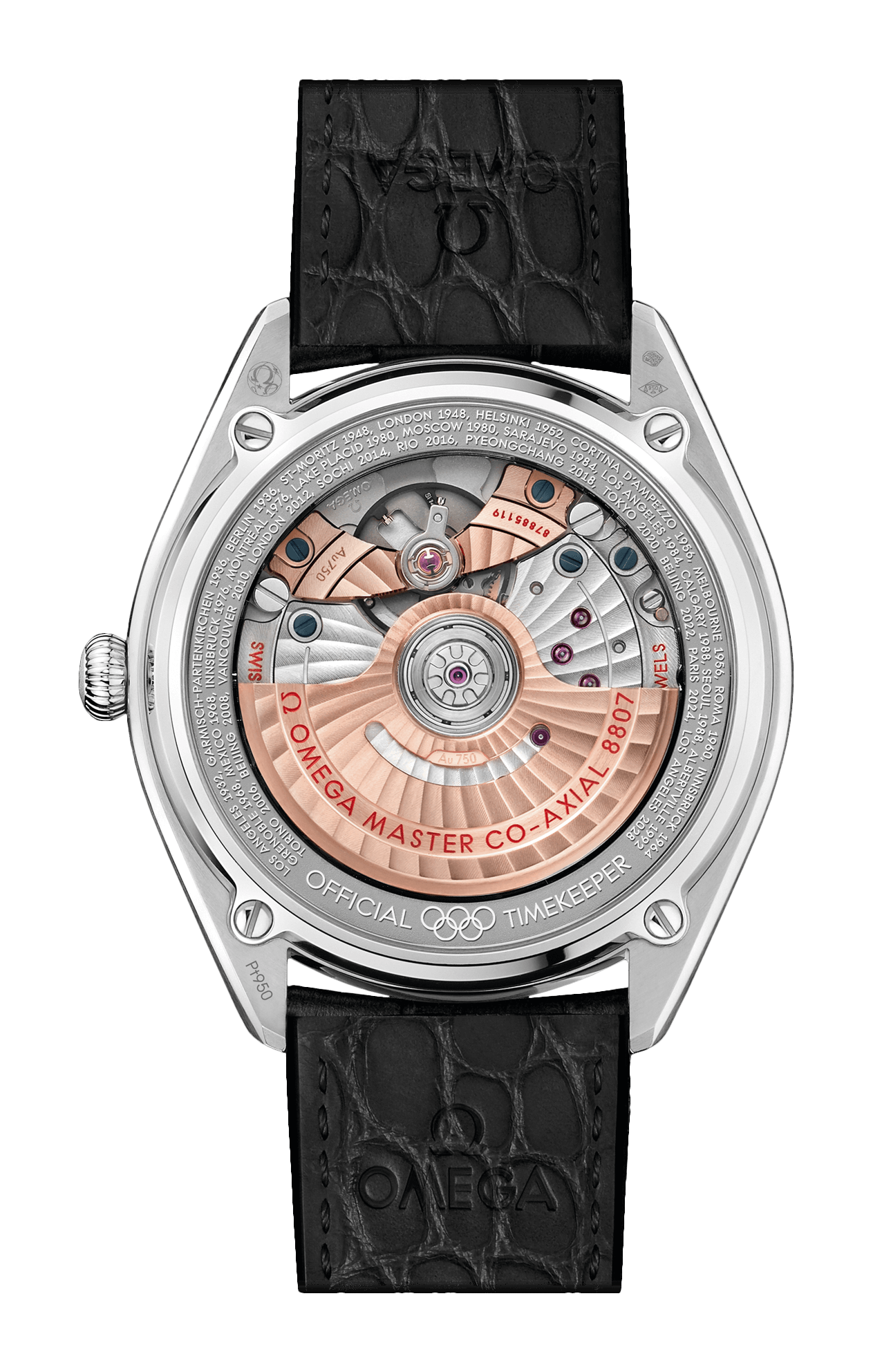 Omega | SEAMASTER OLYMPIC OFFICIAL TIMEKEEPER 39,5 MM, PLATINO SU PELLE - LIMITED EDITION - 522.93.40.20.01.001 (2)