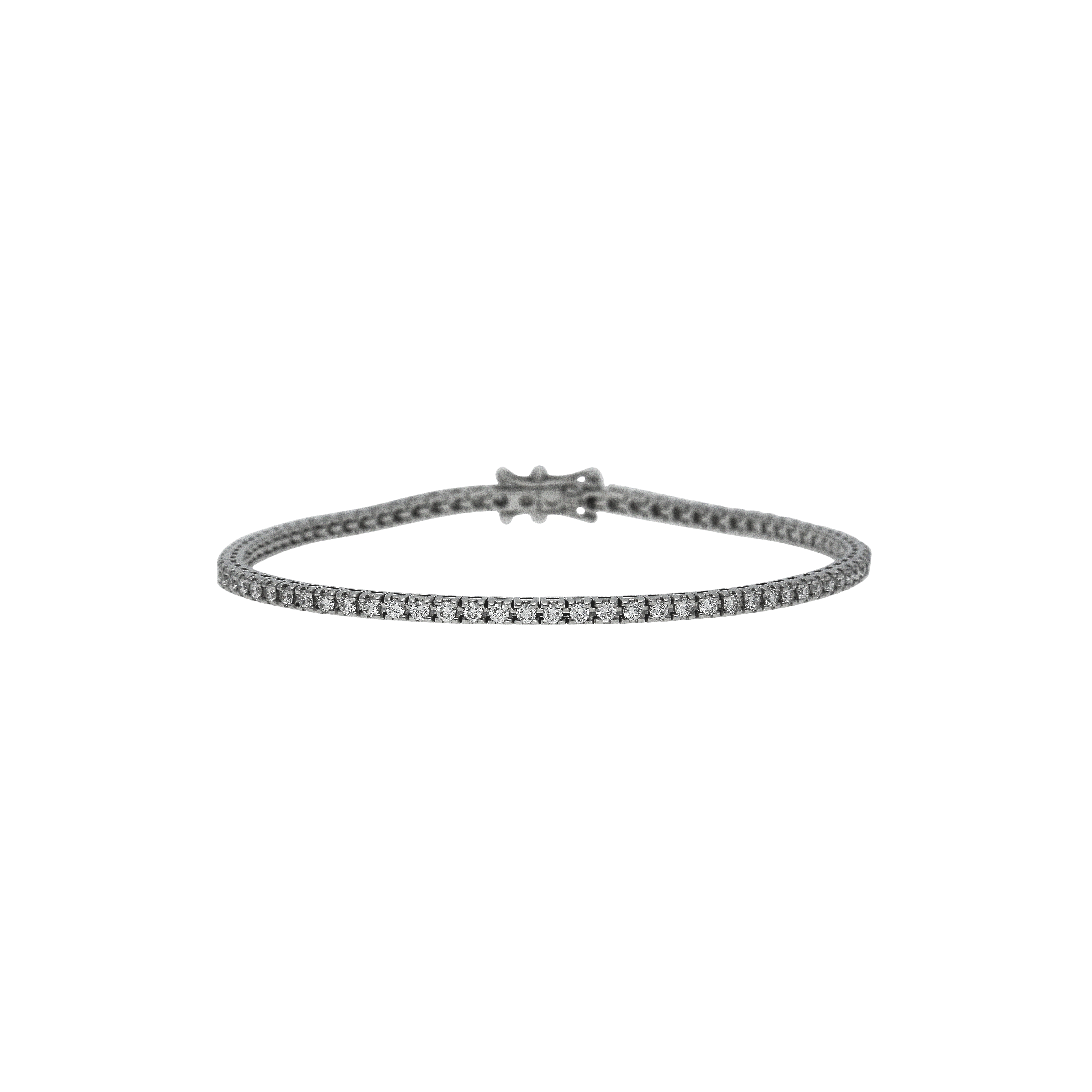 Bartorelli Italian Jewels | BRACCIALE TENNIS IN ORO BIANCO CON DIAMANTI - 417-P255 (1)