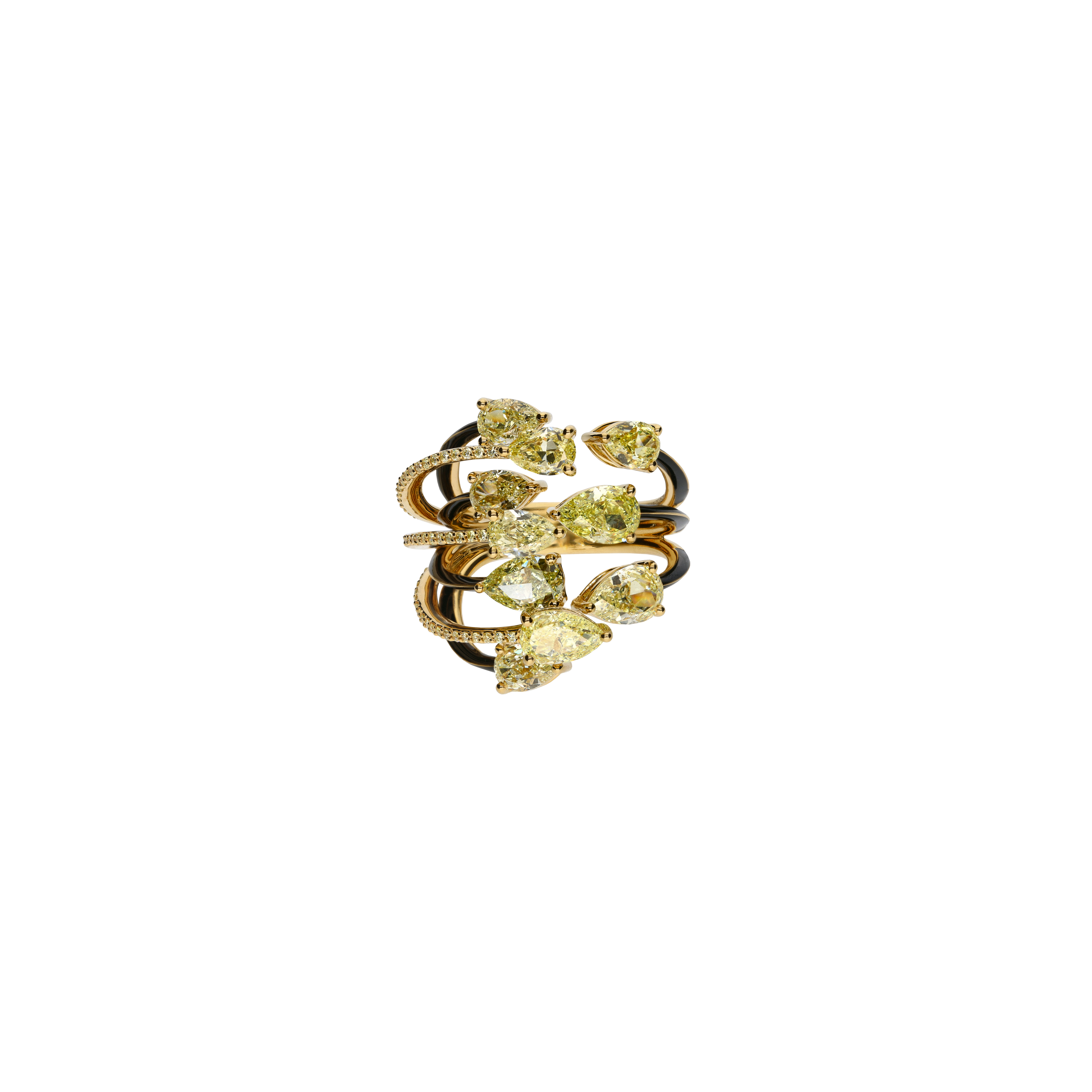 Bartorelli Italian Jewels | ANELLO RAMI IN ORO GIALLO CON  DIAMANTI FANCY YELLOW - VRH03157DYEBLKY (2)