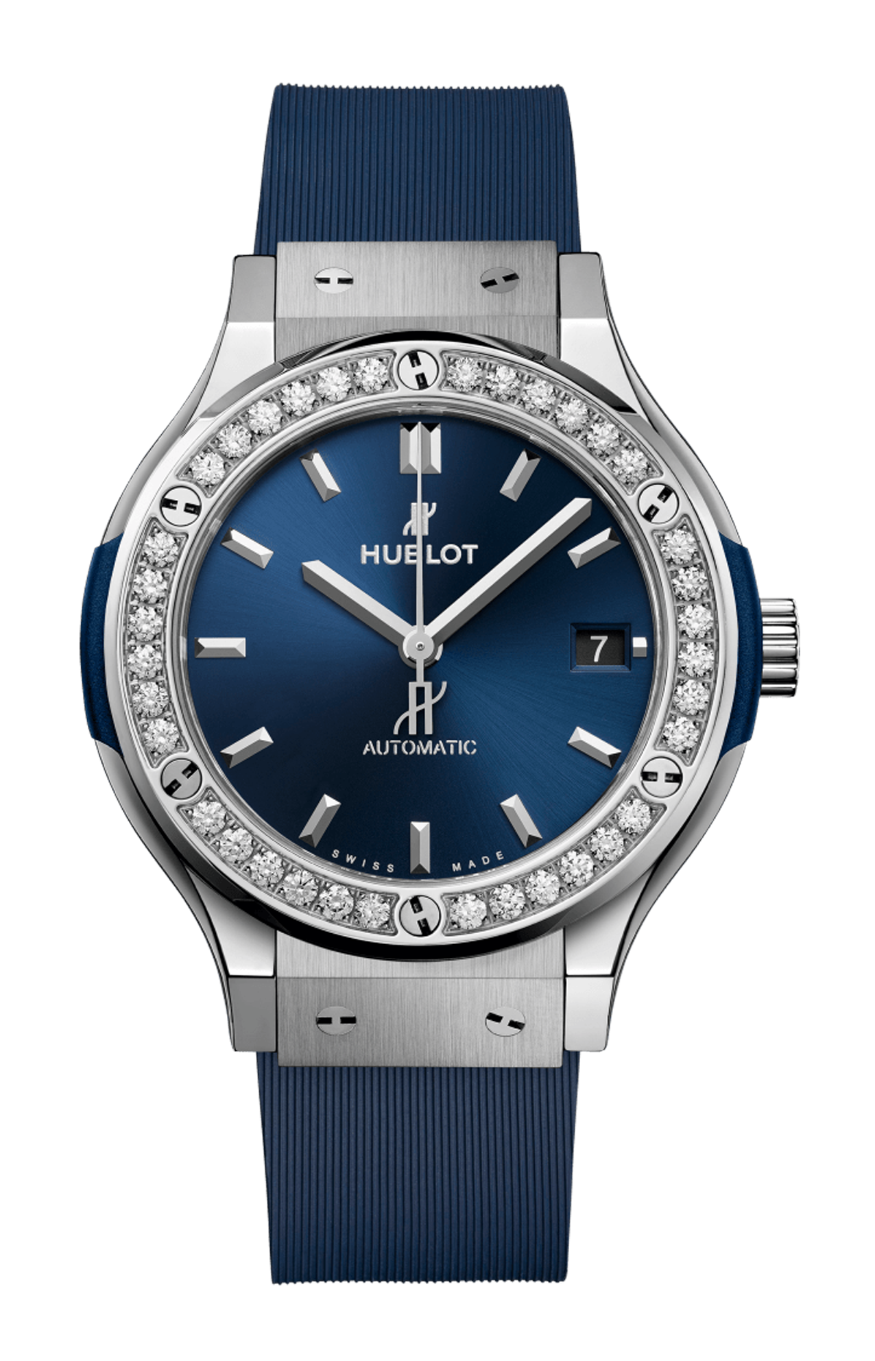 Hublot | CLASSIC FUSION TITANIUM BLUE DIAMONDS 38 MM - 565.NX.7170.RX.1204 (1)
