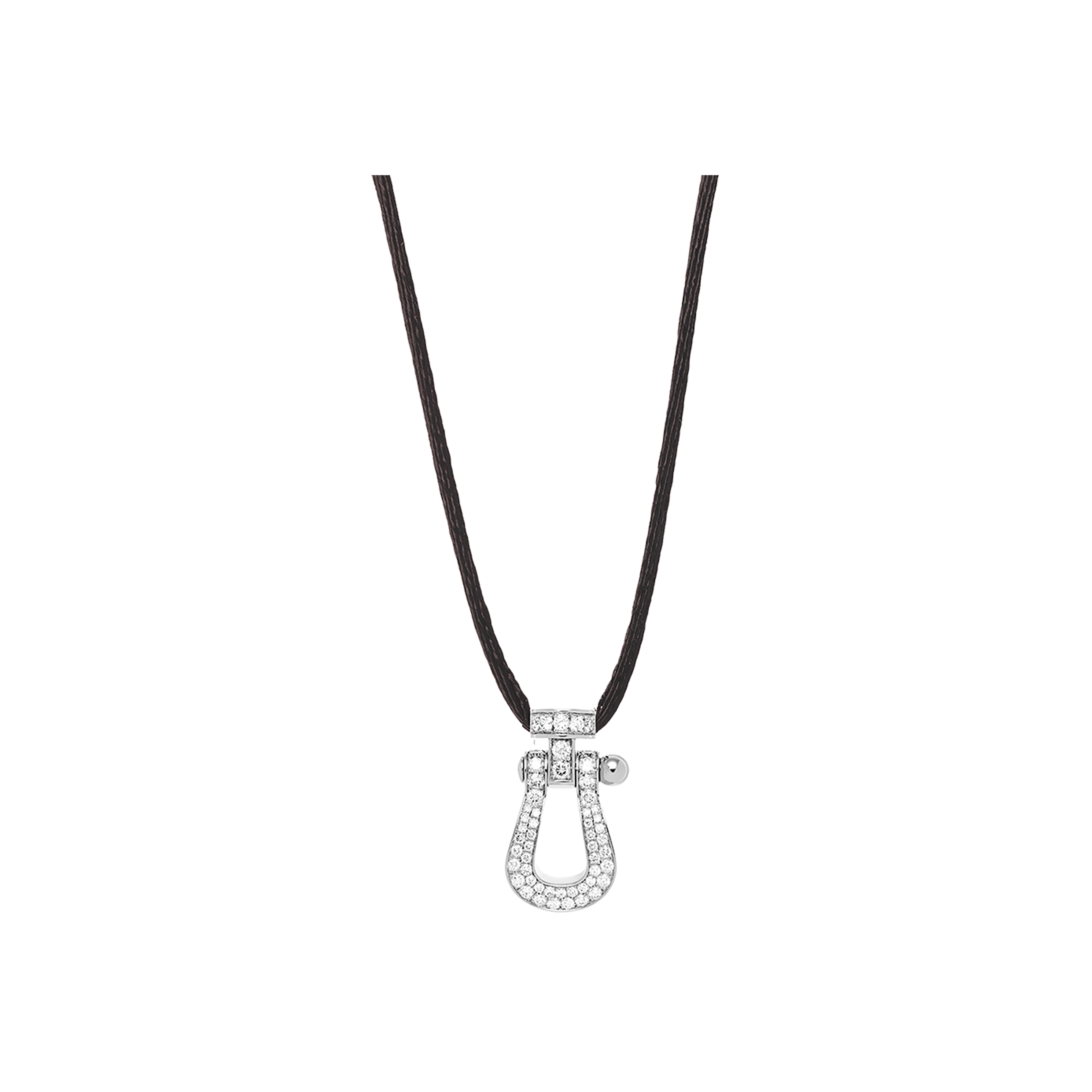 Fred | COLLANA FORCE 10 MODELLO GRANDE IN ORO BIANCO E DIAMANTI- 3B0206 - 3B0206 (1)