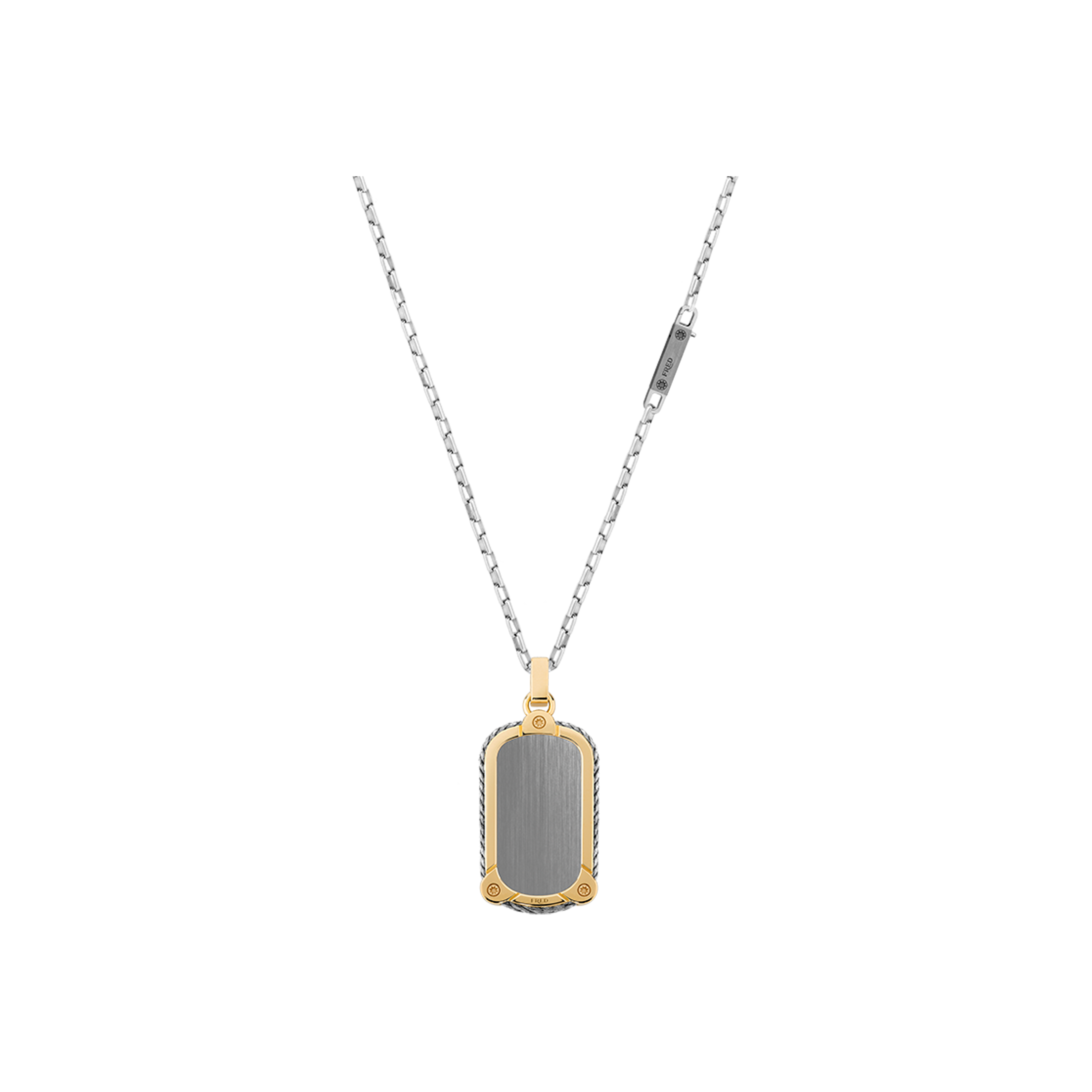 Fred | PENDENTE FORCE 10 WINCH MODELLO PICCOLO IN ORO GIALLO E ACCIAIO - 3B0299 - 3B0299 (1)