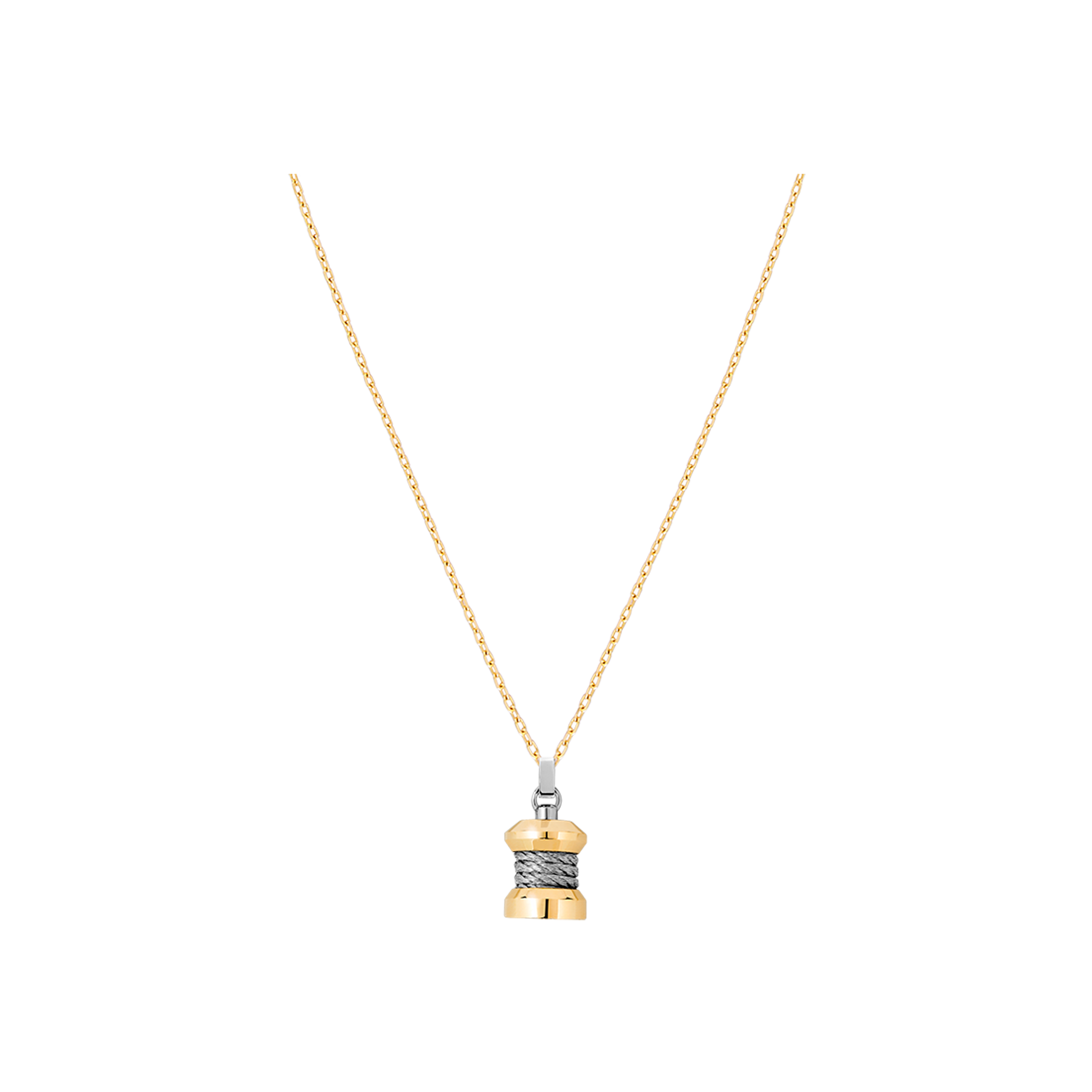 Fred | PENDENTE FORCE 10 WINCH MODELLO PICCOLO IN ORO GIALLO E ACCIAIO - 3B0301 - 3B0301 (2)