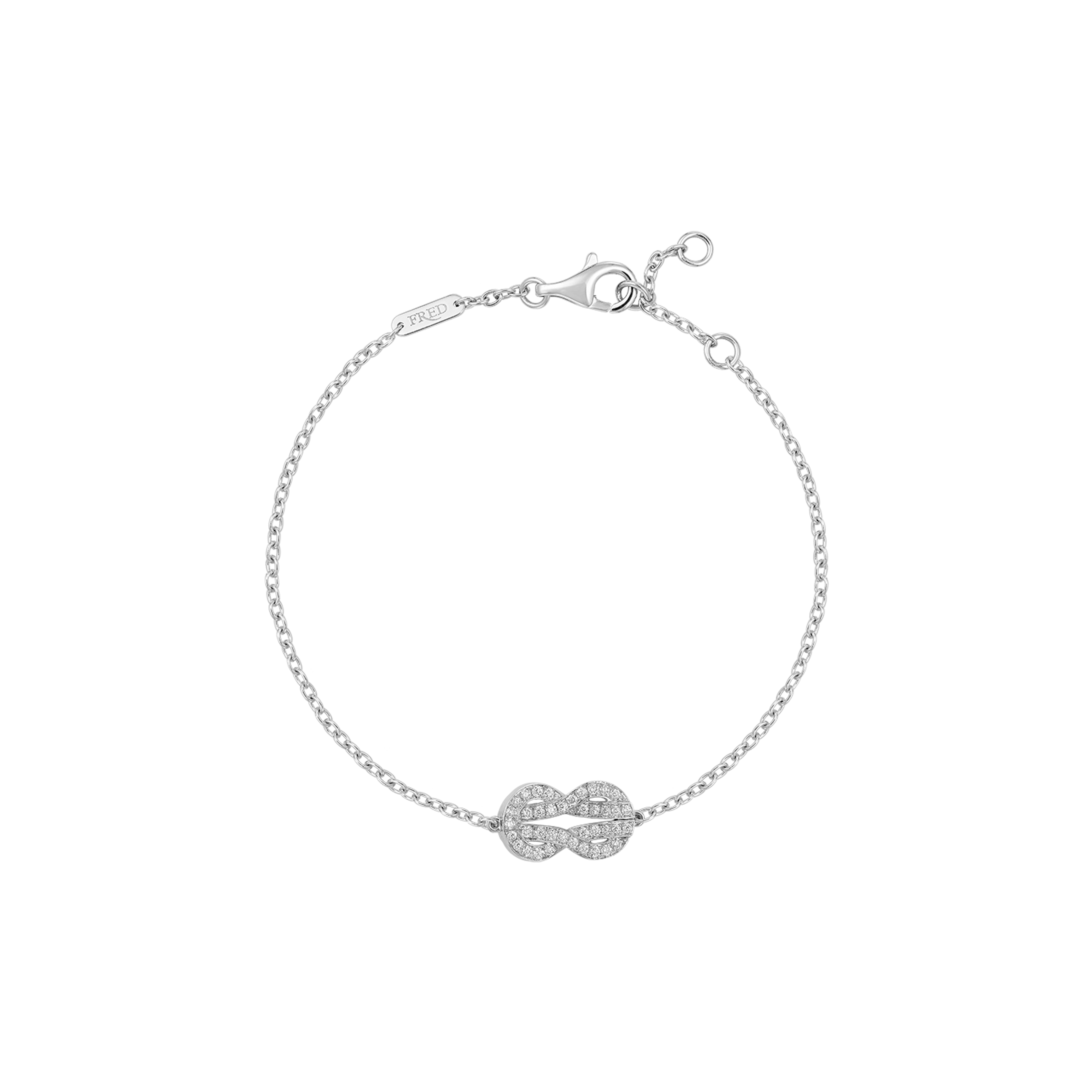 Fred | BRACCIALE CHANCE INFINIE MODELLO MEDIO IN ORO BIANCO E DIAMANTI - 6B0997 - 6B0997 (1)