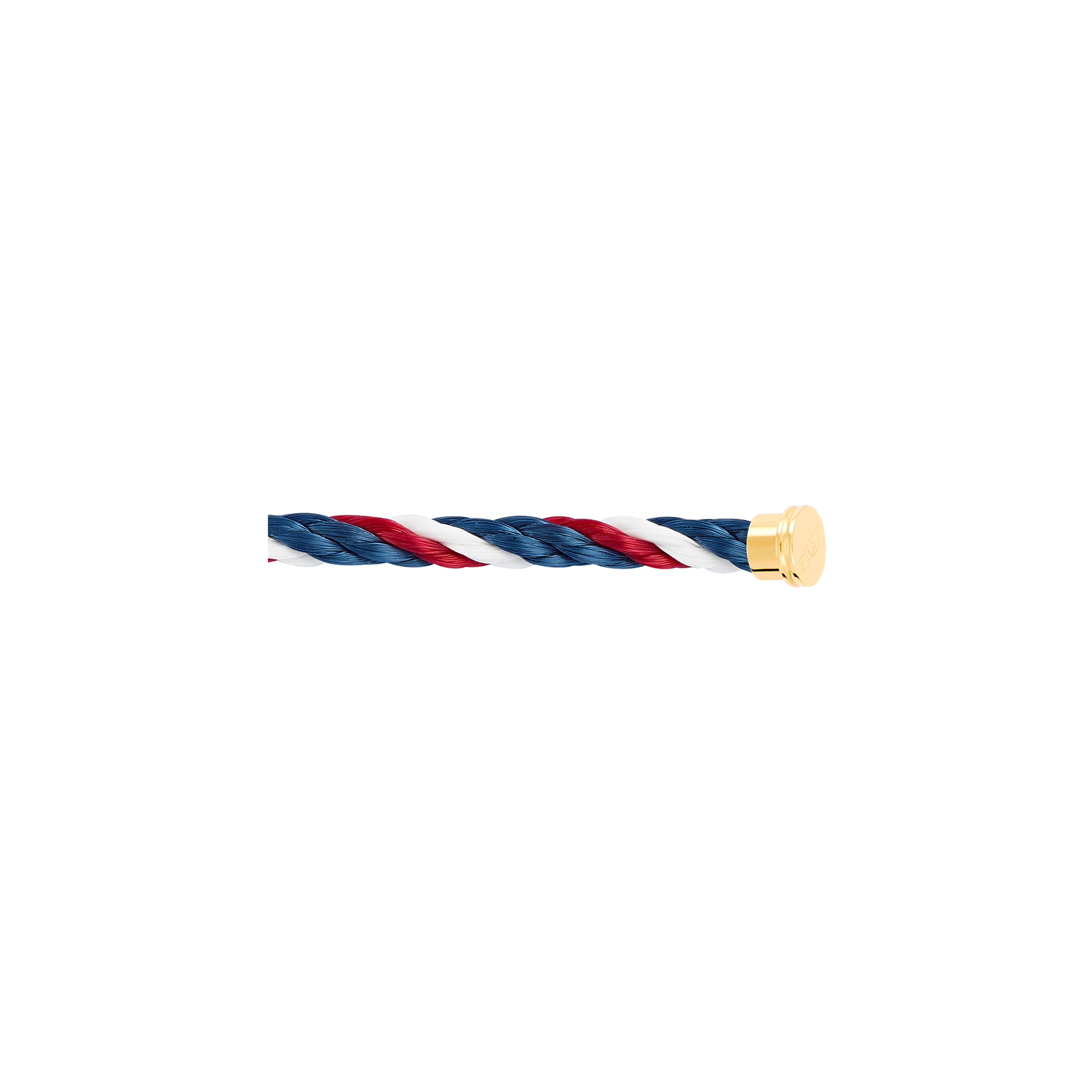 Fred | CABLE EMBLEMA BLU, BIANCO E ROSSO PER BRACCIALE MODELLO LARGE IN ORO GIALLO - 6B1042 - 6B1042 (1)