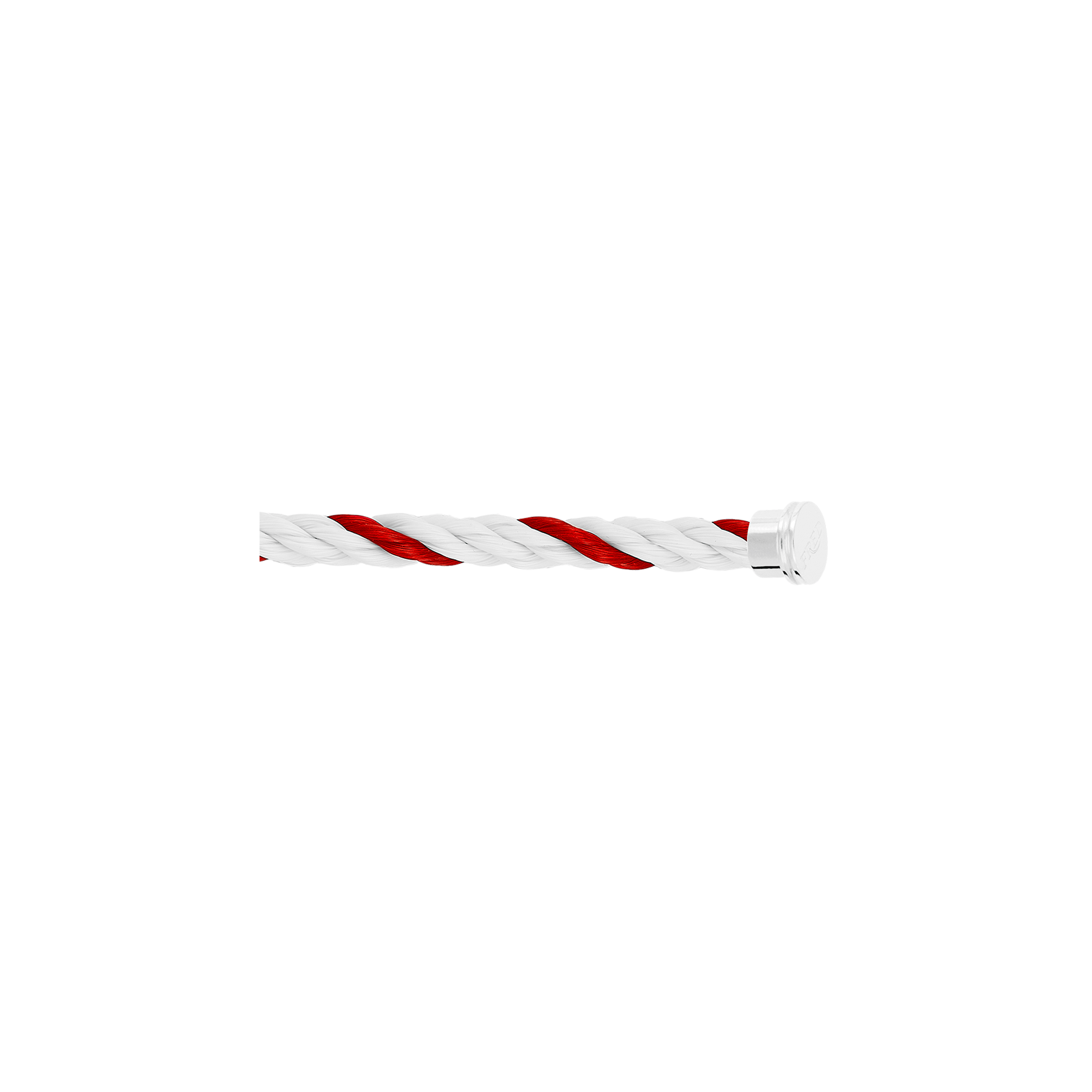 Fred | CABLE EMBLEMA ROSSO E BIANCO PER BRACCIALE MODELLO LARGE IN ORO BIANCO O ACCIAIO - 6B1046 - 6B1046 (1)