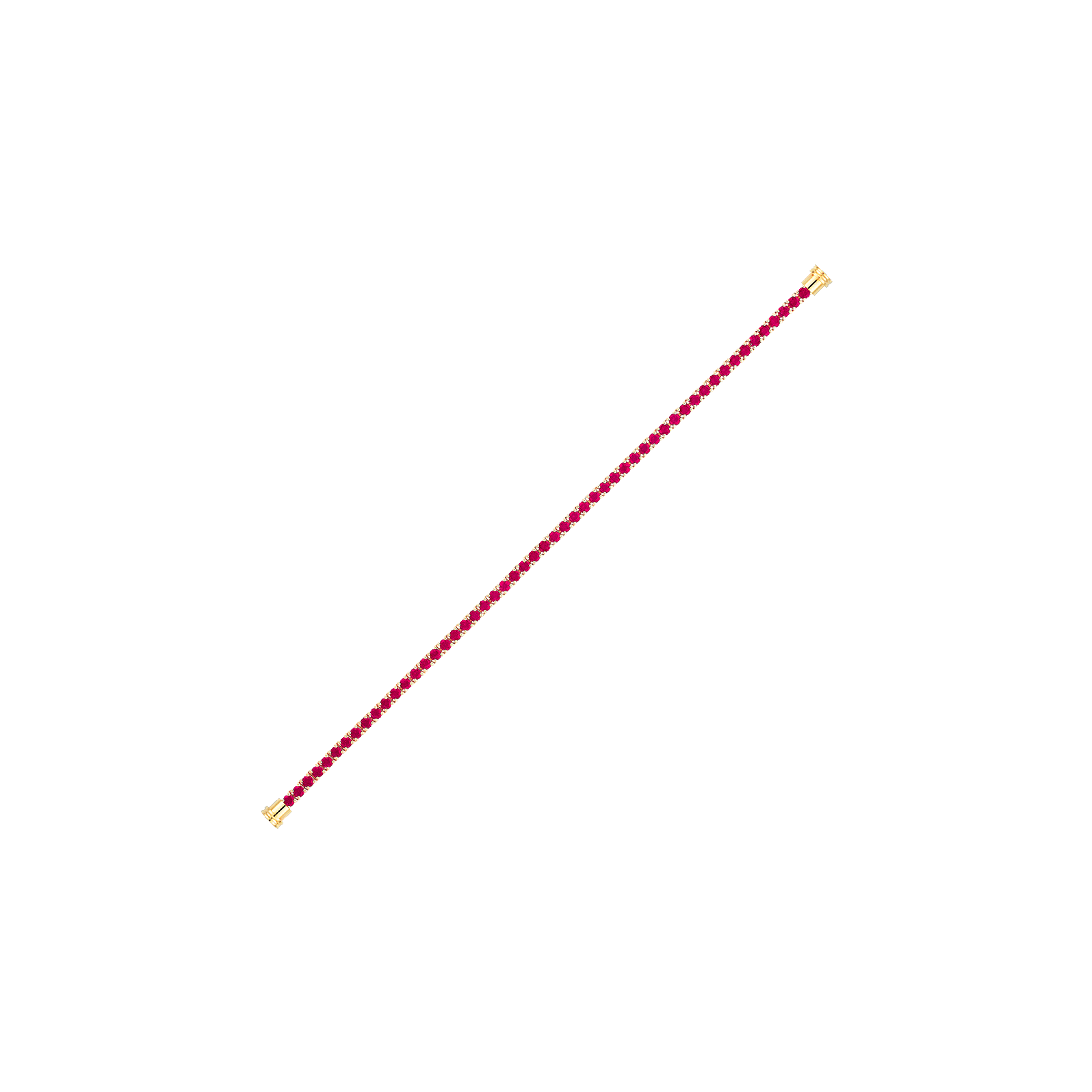 Fred | CABLE IN ORO GIALLO CON RUBINI PER BRACCIALI MODELLO MEDIO IN ORO GIALLO - 6J0196 - 6J0196 (2)