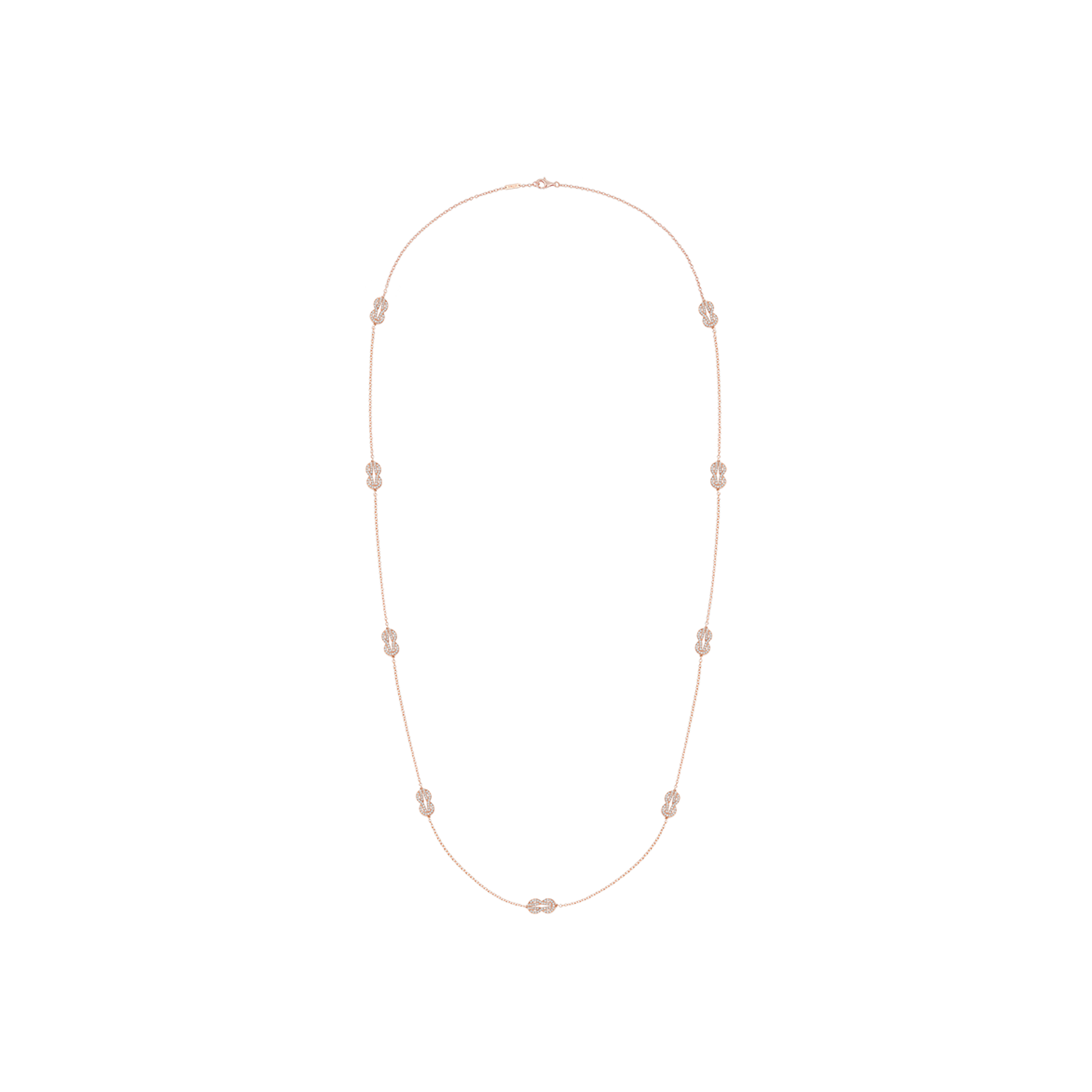 Fred | COLLANA CHANCE INFINIE MODELLO MEDIO IN ORO ROSA E DIAMANTI -  7J0292 - 7J0292 (1)
