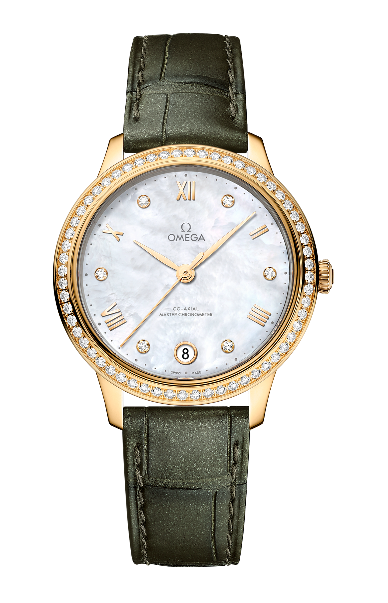 Omega | DE VILLE PRESTIGE 34 MM, ORO GIALLO SU PELLE - 434.58.34.20.55.002 (1)