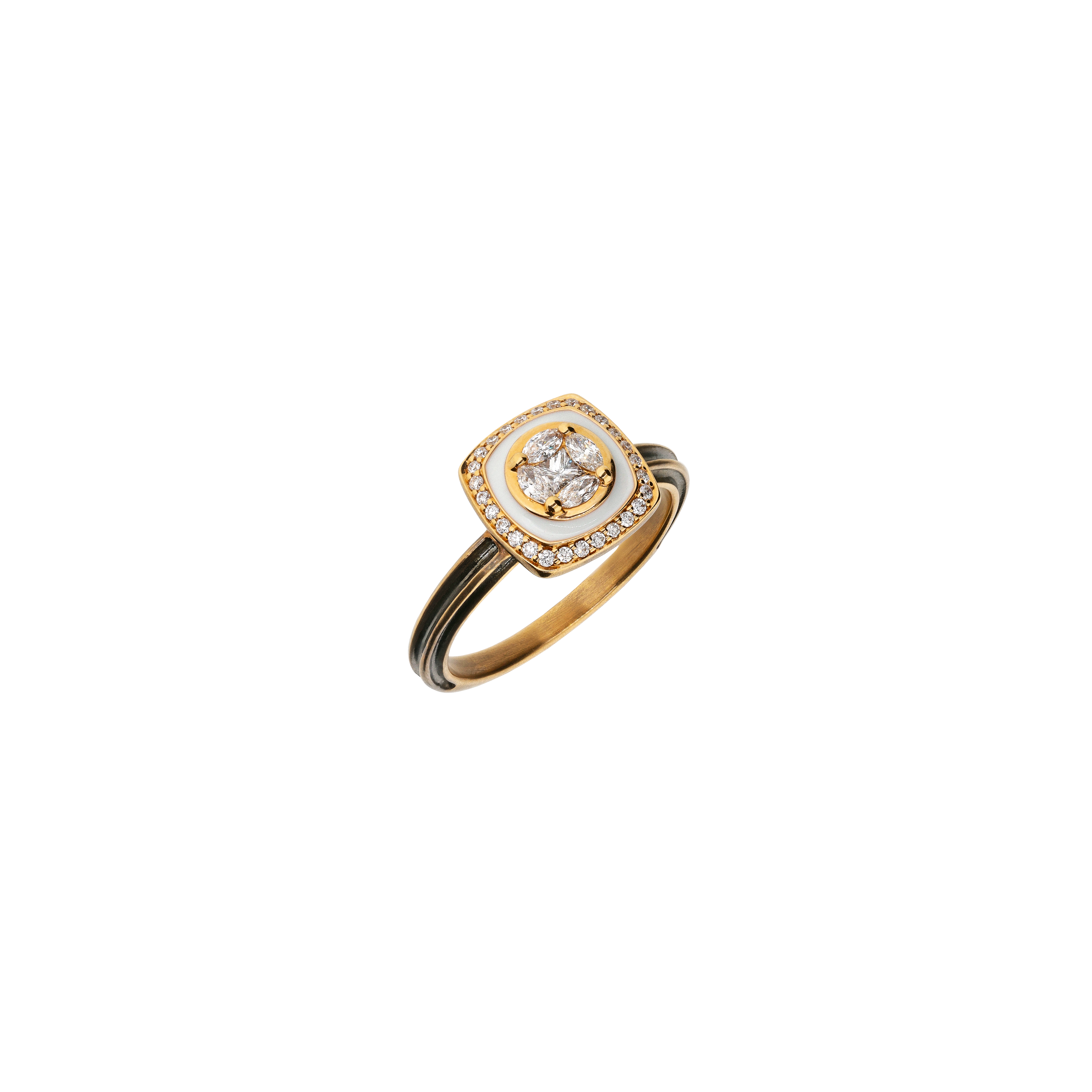 Bartorelli Italian Jewels | ANELLO IN ORO ROSA SATINATO CON DIAMANTI E AGATA BIANCA - VR27759DEWHP (1)
