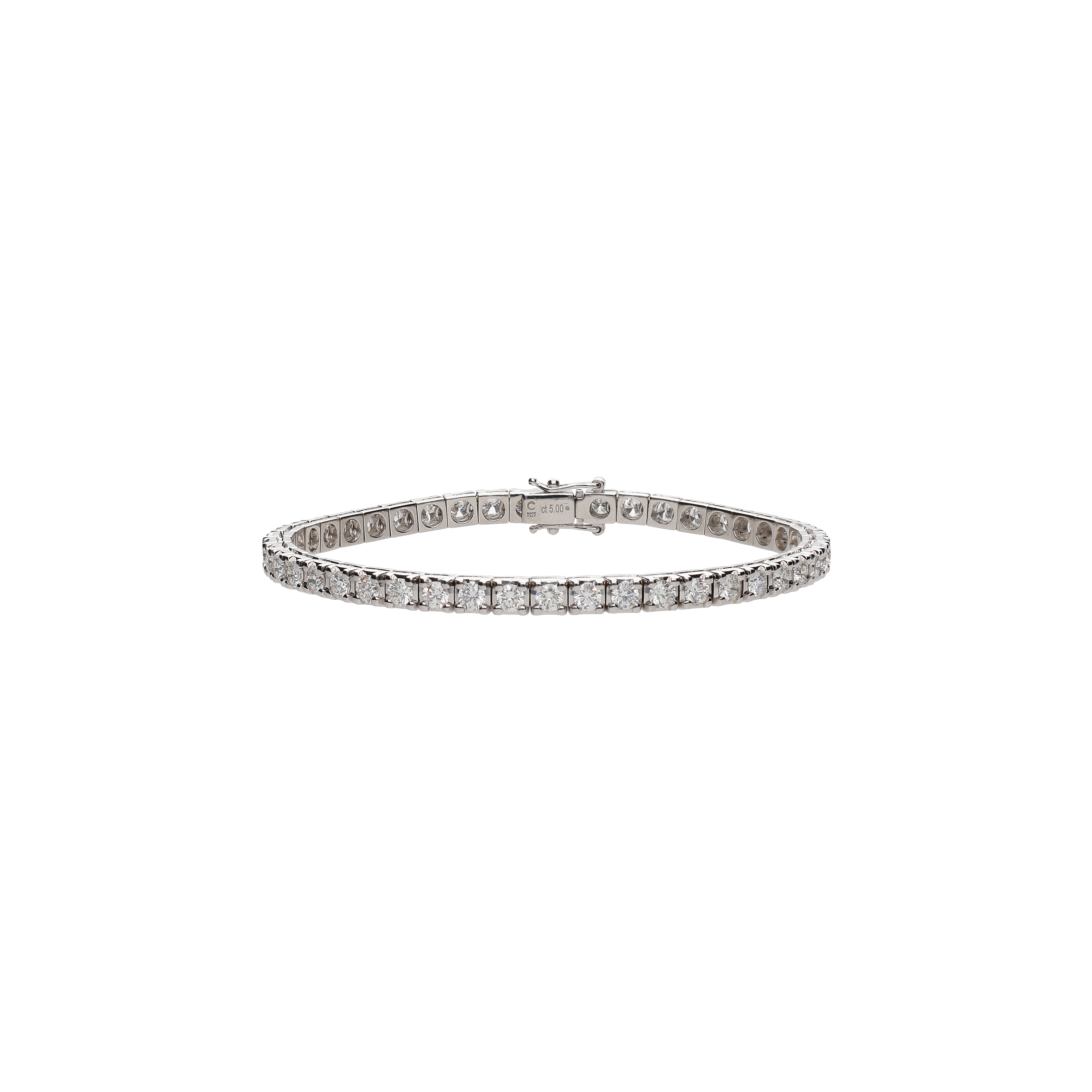 Bartorelli Italian Jewels | BRACCIALE TENNIS IN ORO BIANCO E DIAMANTI BIANCHI - 176-GRIF-45D (1)