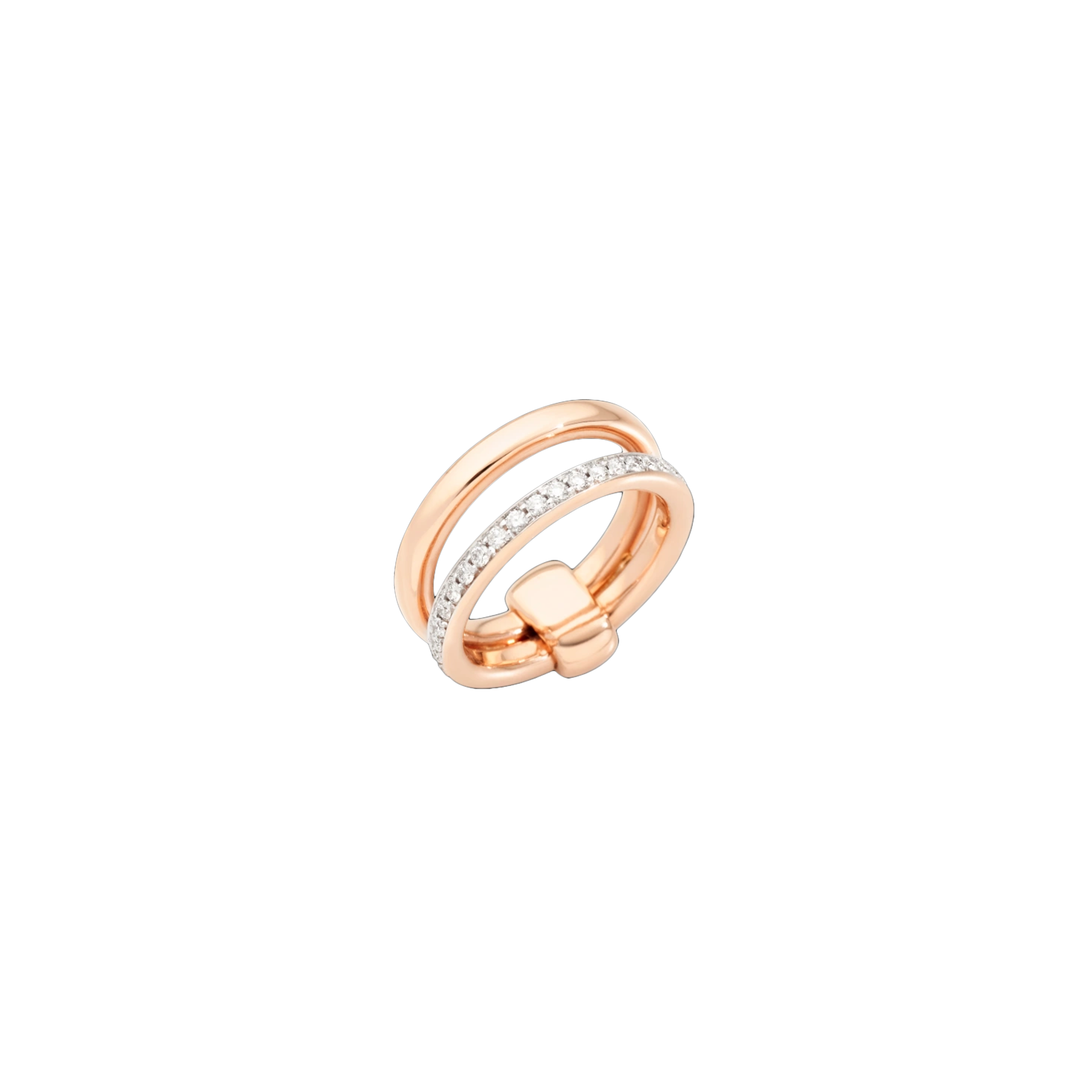 Pomellato | ANELLO A FASCIA POMELLATO TOGETHER IN ORO ROSA E  DIAMANTI - PAC0100O7WHRDB000 - PAC0100O7WHRDB000 (1)