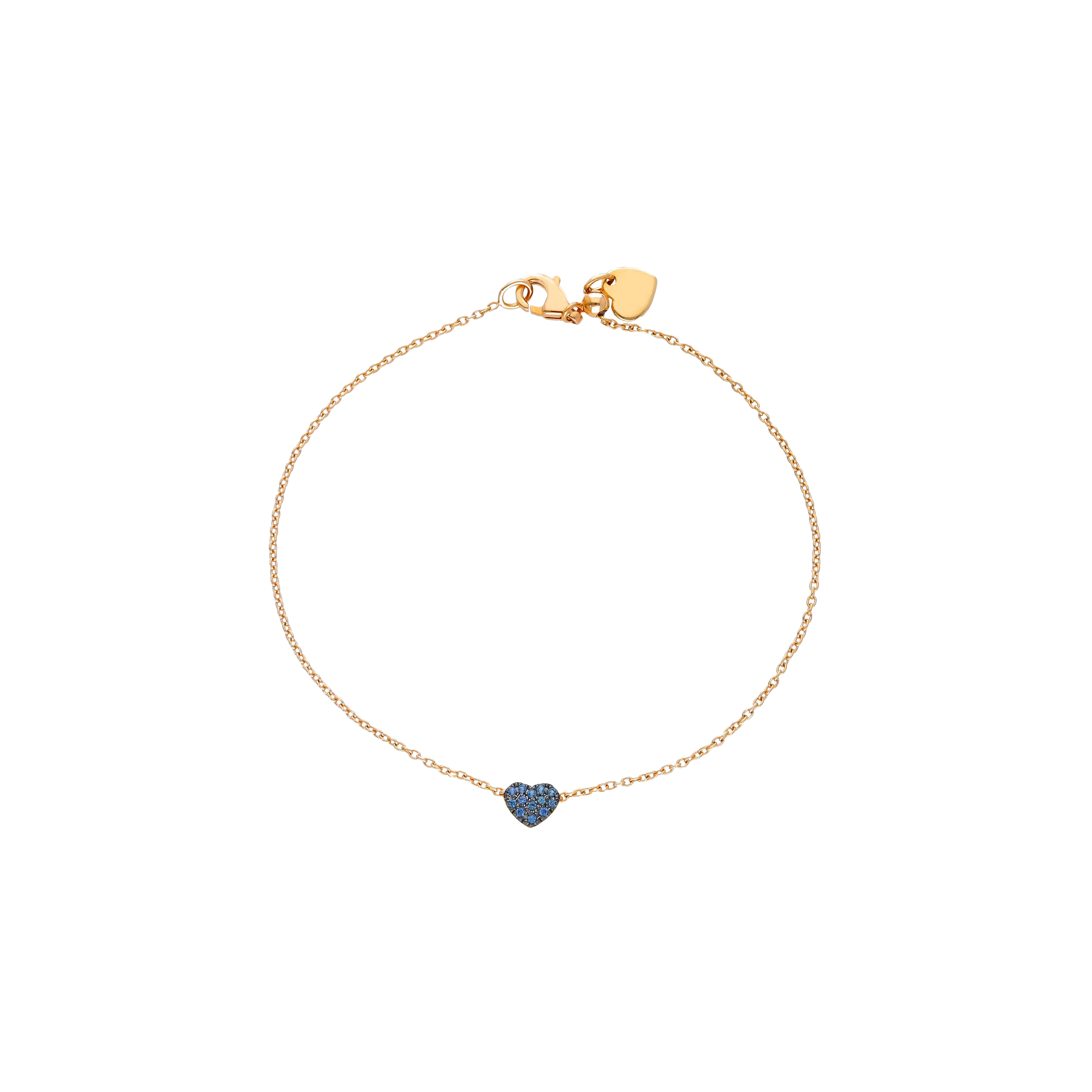 Bartorelli Italian Jewels | BRACCIALE IN ORO ROSA CON CUORE IN PAV&Eacute; DI ZAFFIRI BLU - 222925 (1)
