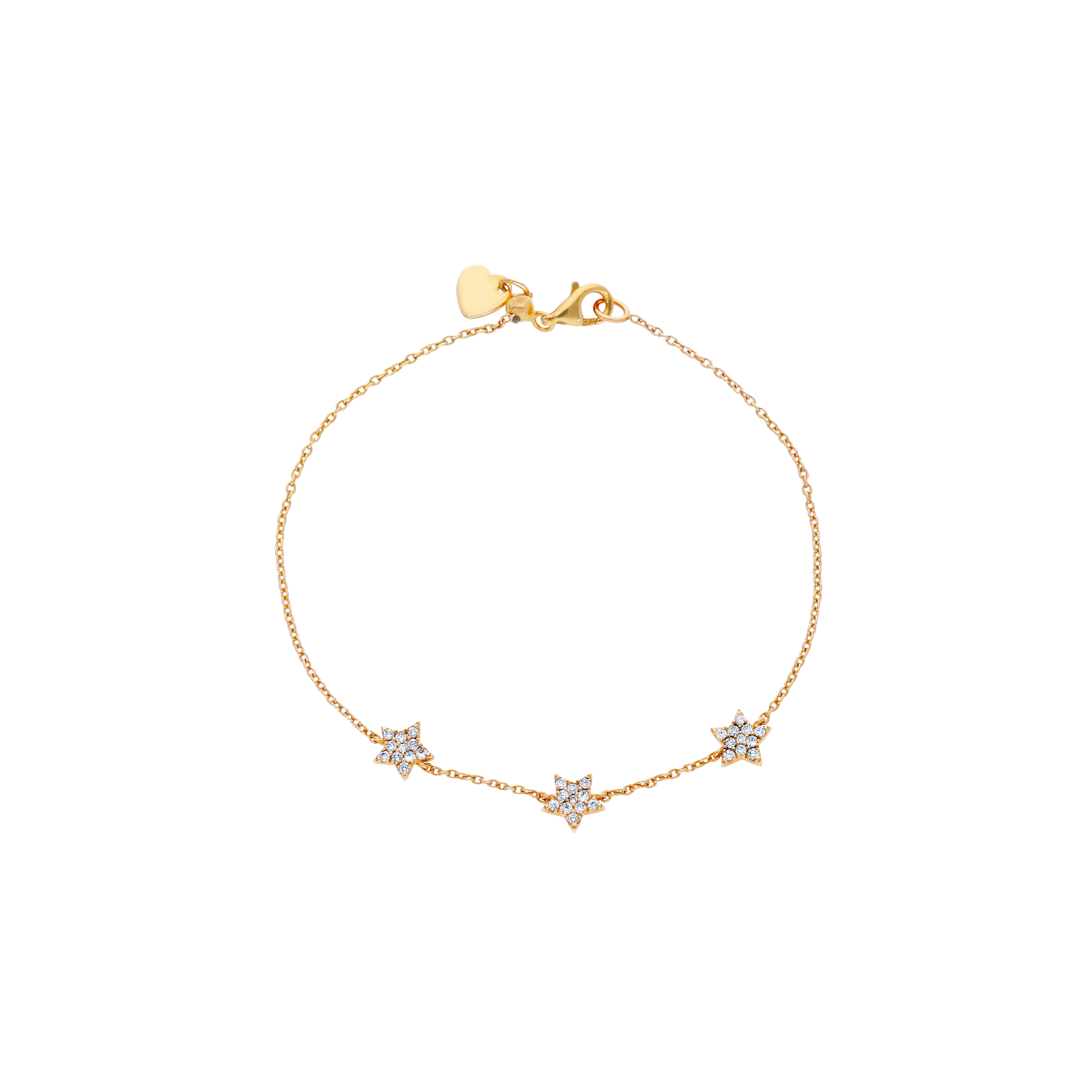 Bartorelli Italian Jewels | BRACCIALE IN ORO ROSA CON STELLE IN PAV&Egrave; DI DIAMANTI - 248407 (1)