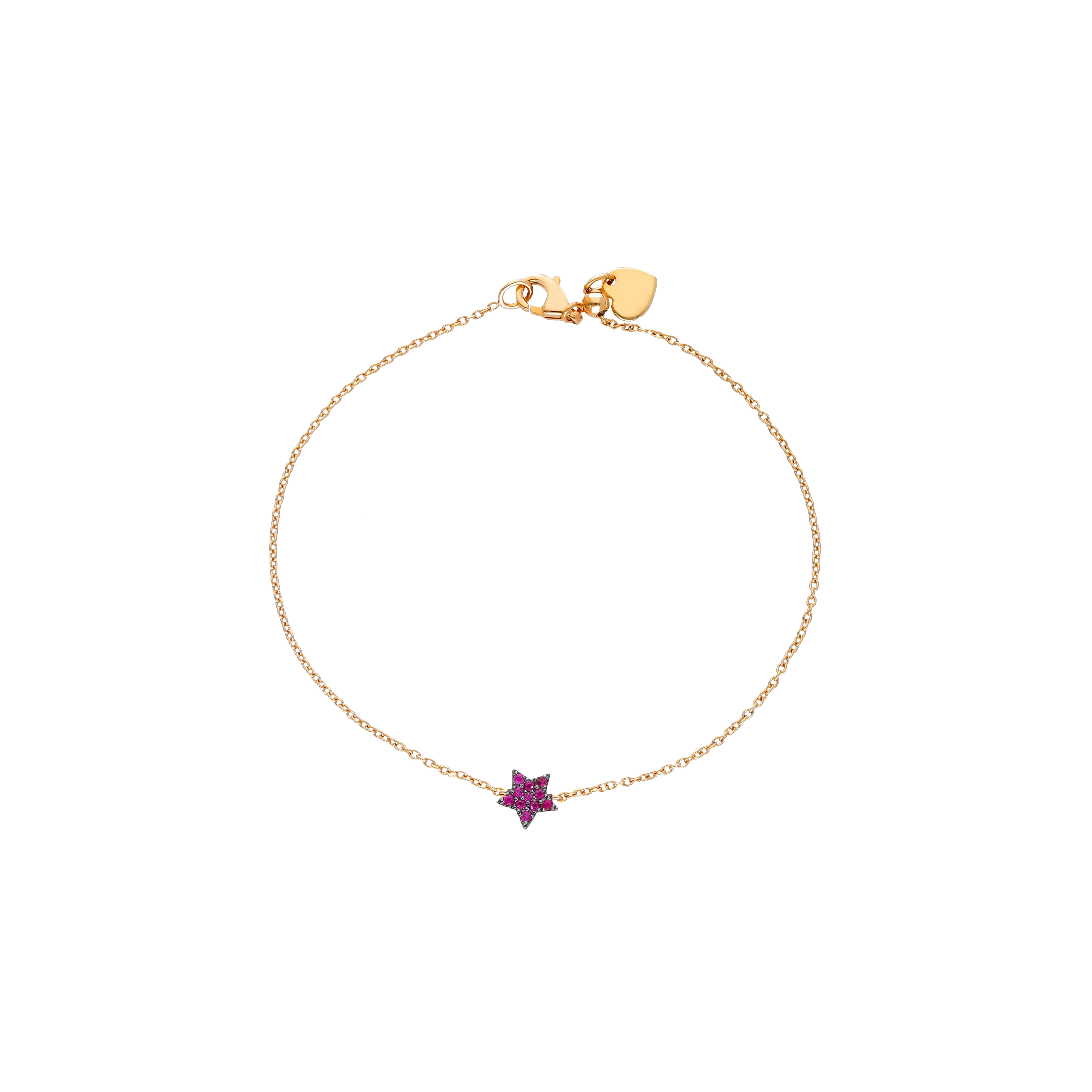 Bartorelli Italian Jewels | BRACCIALE IN ORO ROSA CON STELLA IN PAV&Eacute; DI RUBINI - 222930 (1)