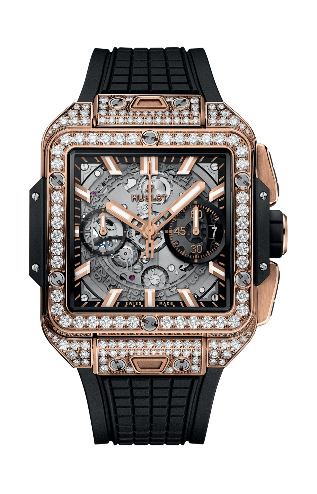 Hublot | SQUARE BANG UNICO KING GOLD PAV&Eacute; 42 MM - 821.OX.0180.RX.1604 (1)
