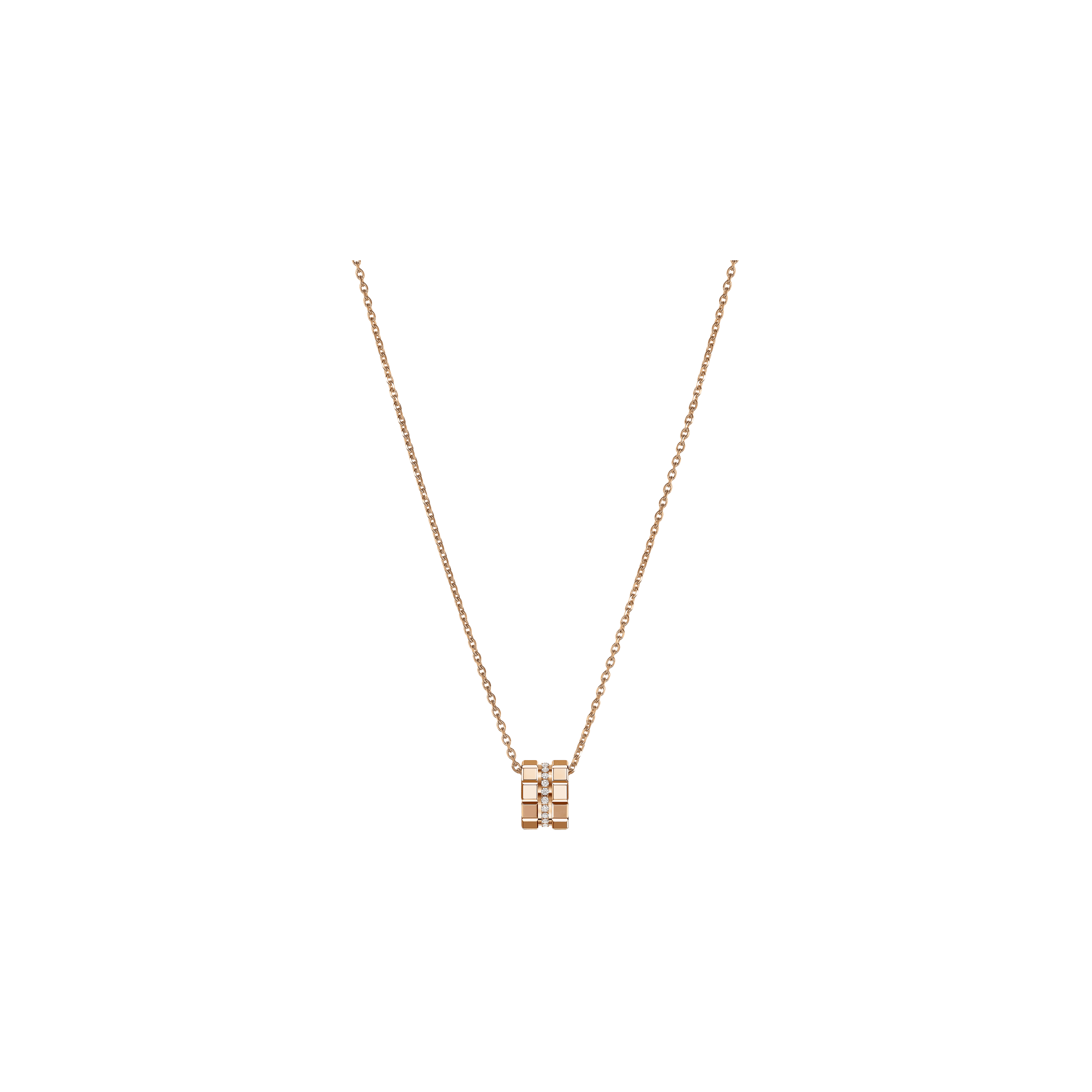 Chopard | CHOPARD - PENDENTE ICE CUBE MINI IN ORO ROSA ETICO, DIAMANTI - 797005 (1)