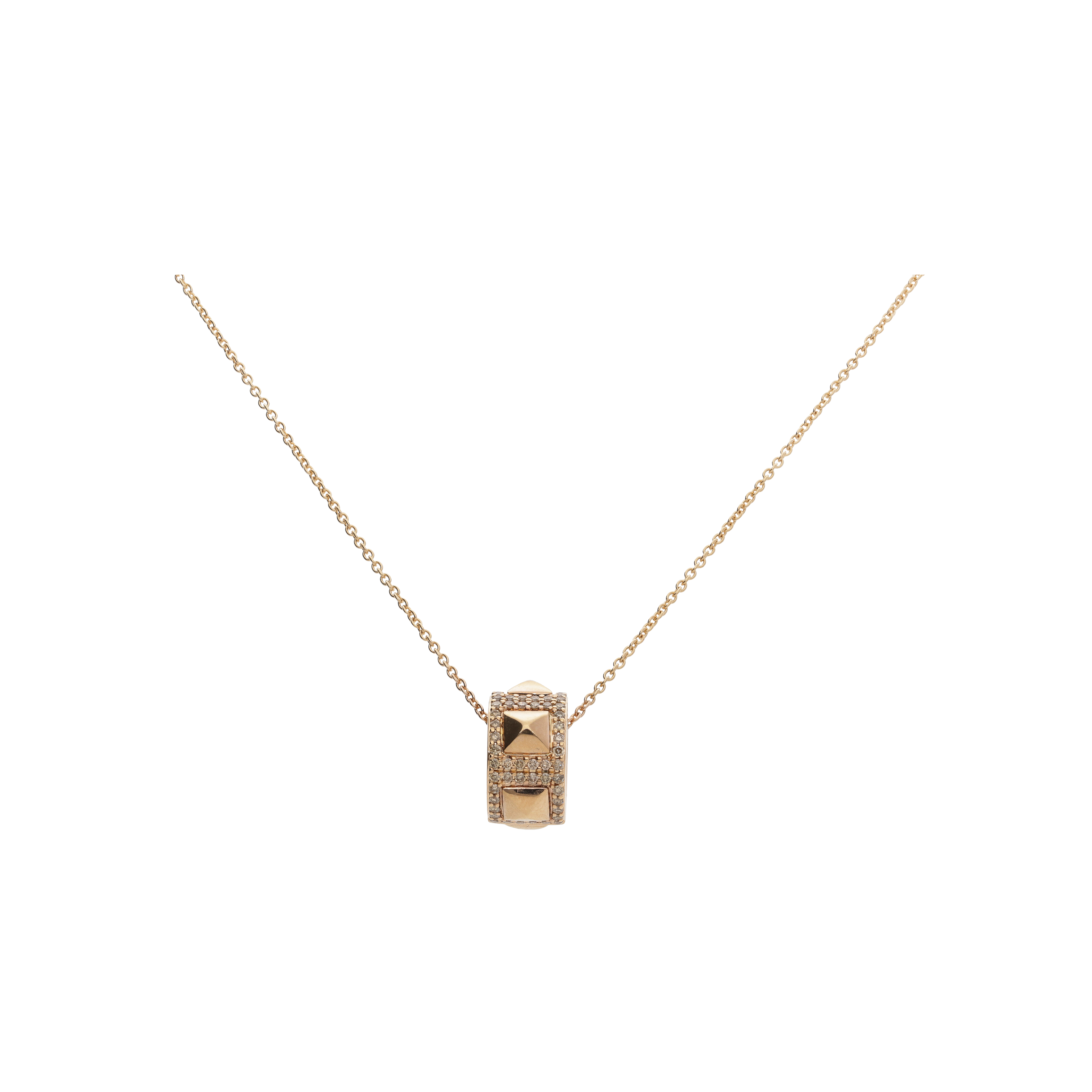 Bartorelli Italian Jewels | GIROCOLLO IN ORO ROSA E PAVE' DI DIAMANTI BROWN - VP29442DBP (1)