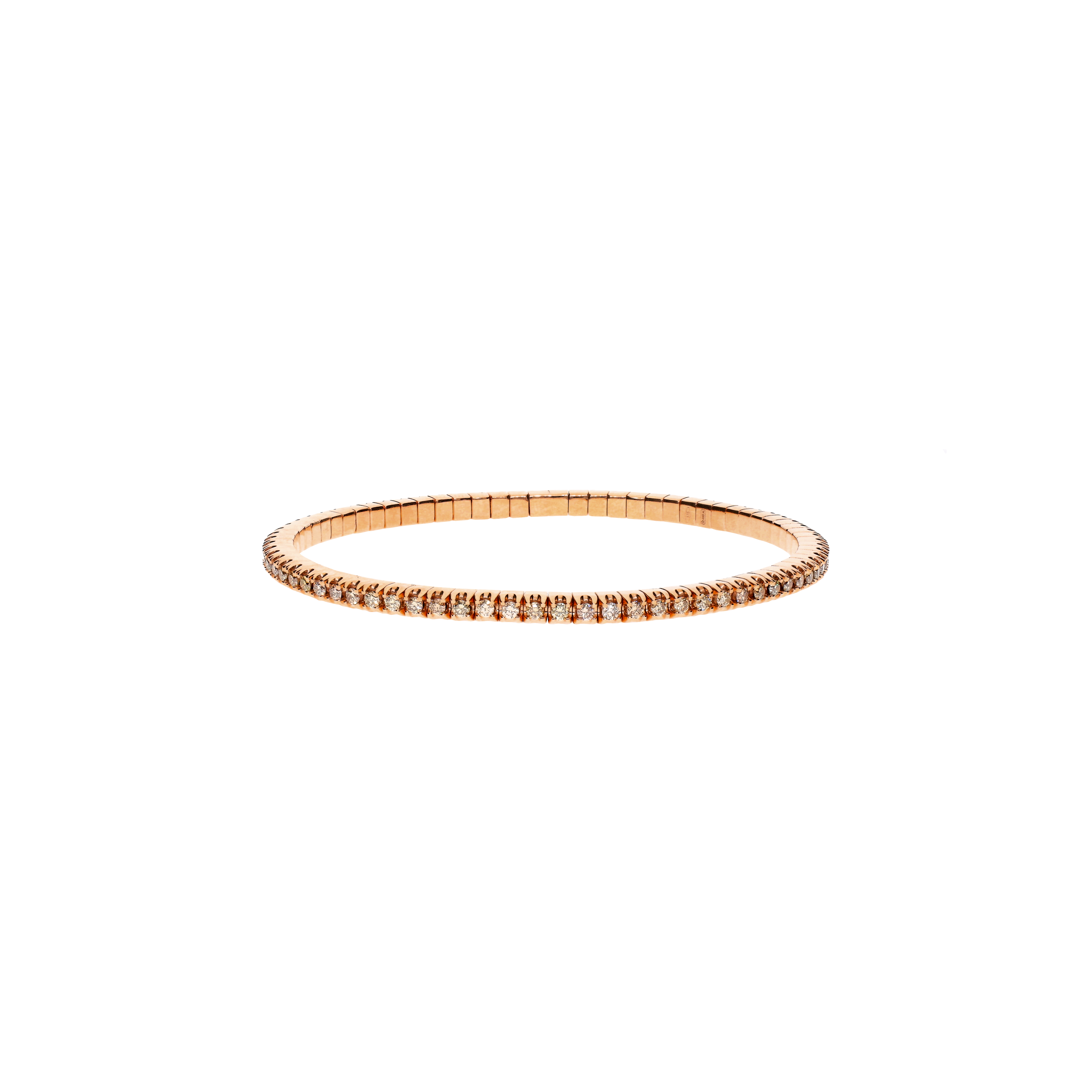 Mano | J . | BRACCIALE TENNIS LOOP IN ORO ROSSO 9 KT E DIAMANTI BROWN - TENBRBORBROW9KT_74 - TENBRBORBROW9KT (1)