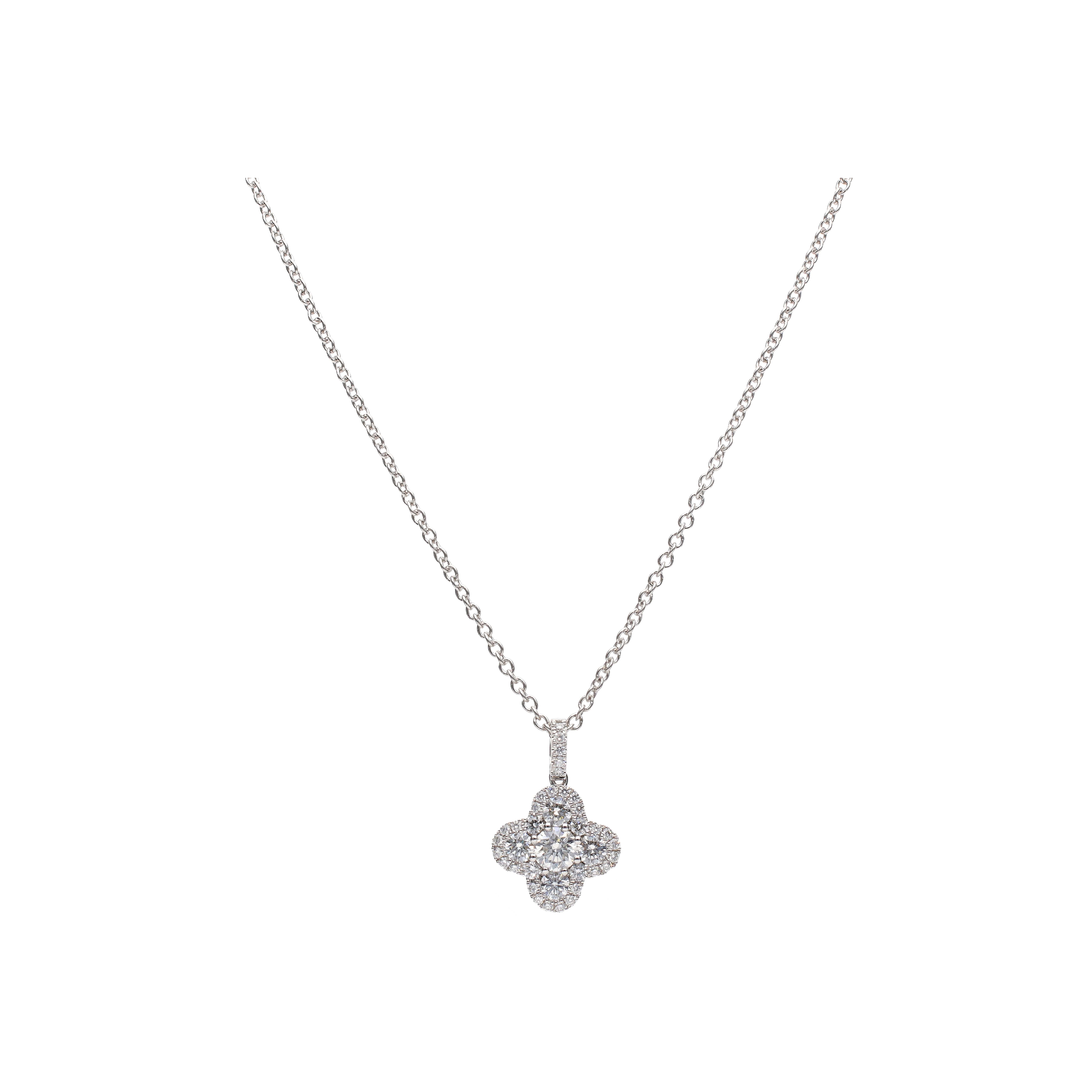 Bartorelli Italian Jewels | GIROCOLLO IN ORO BIANCO CON PENDENTE DI DIAMANTI - 1GA0270159/2 (1)