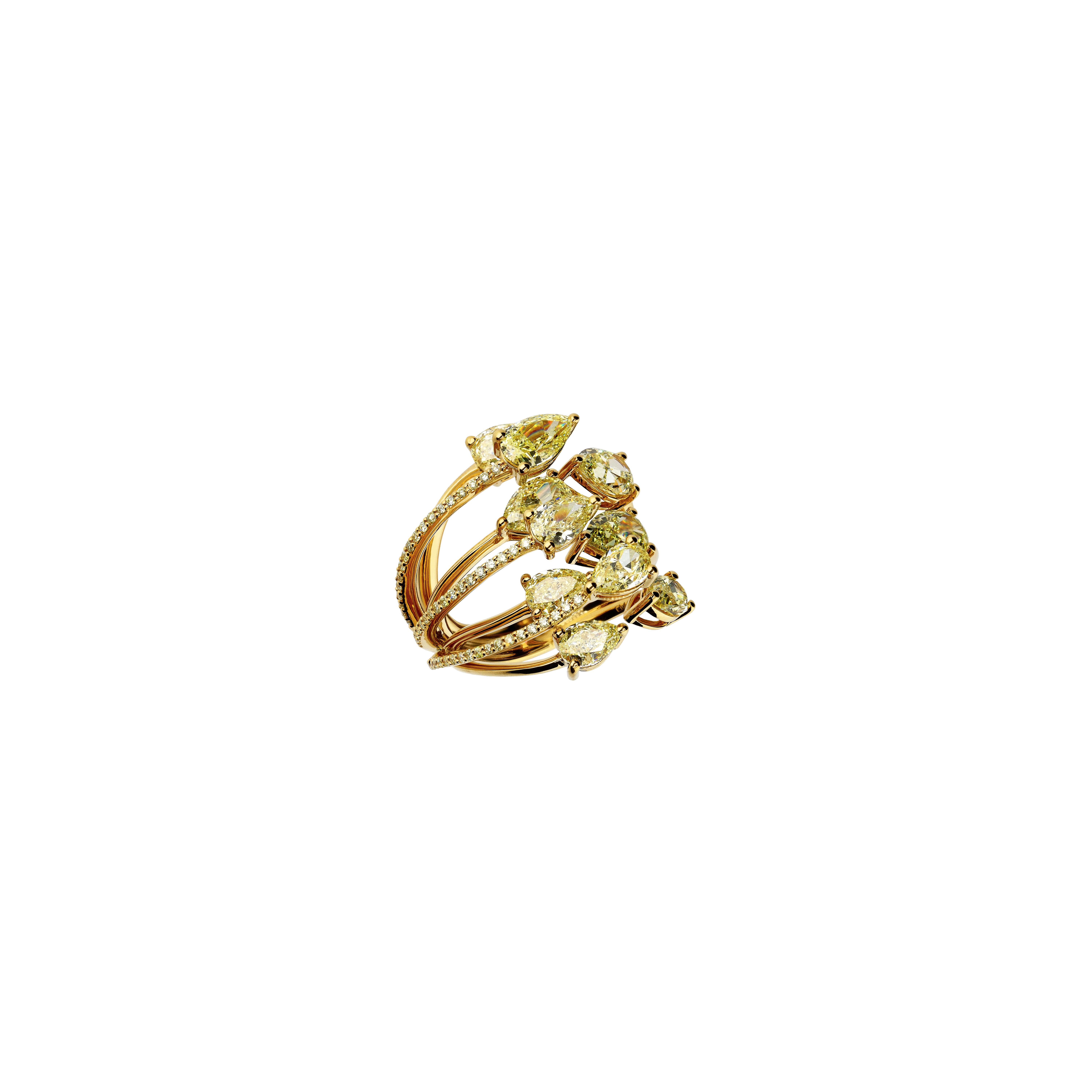 Bartorelli Italian Jewels | ANELLO RAMI IN ORO GIALLO CON  DIAMANTI FANCY YELLOW - VRH03157DY (1)
