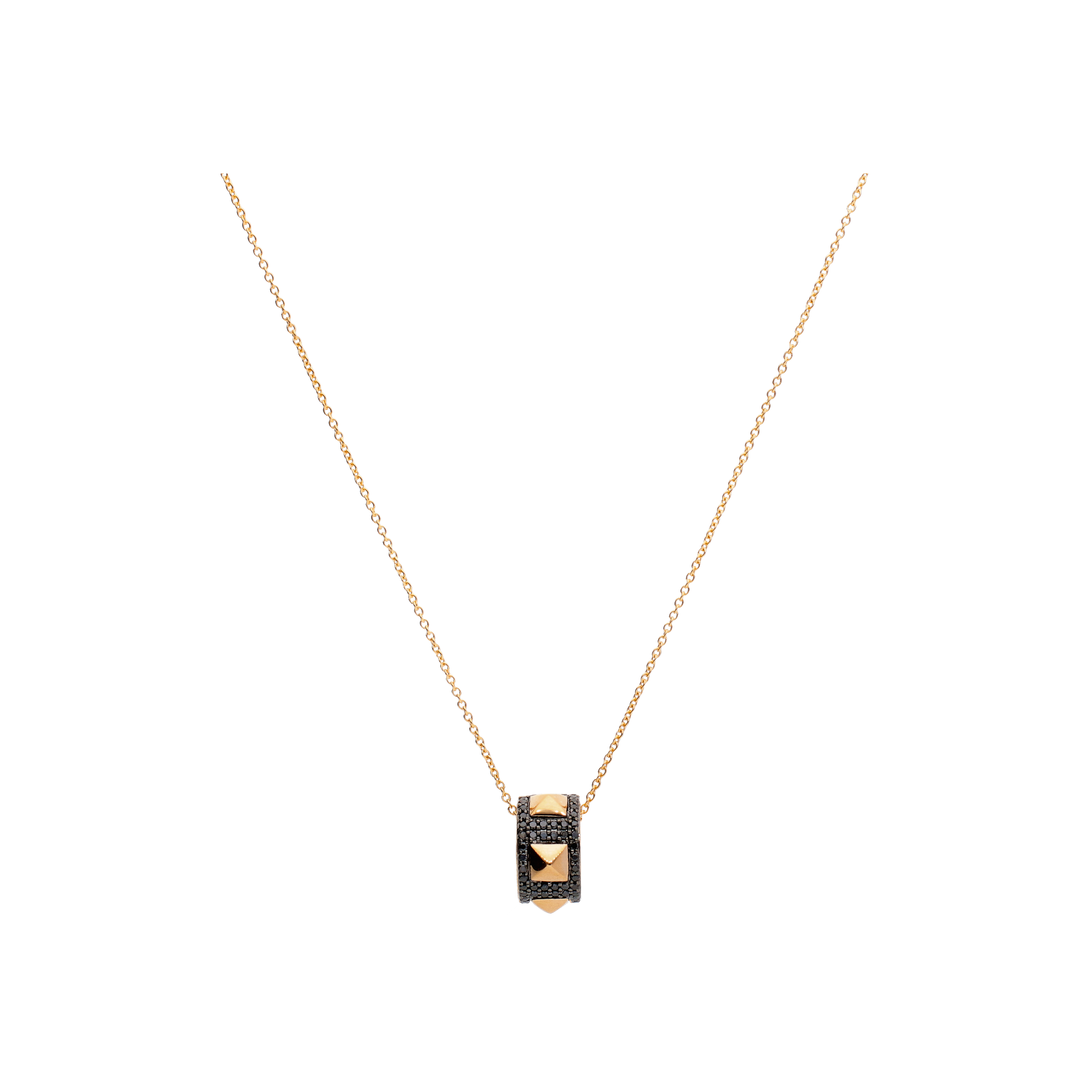 Bartorelli Italian Jewels | GIROCOLLO IN ORO ROSA E PAVE' DI DIAMANTI NERI - VP29442DKP (1)