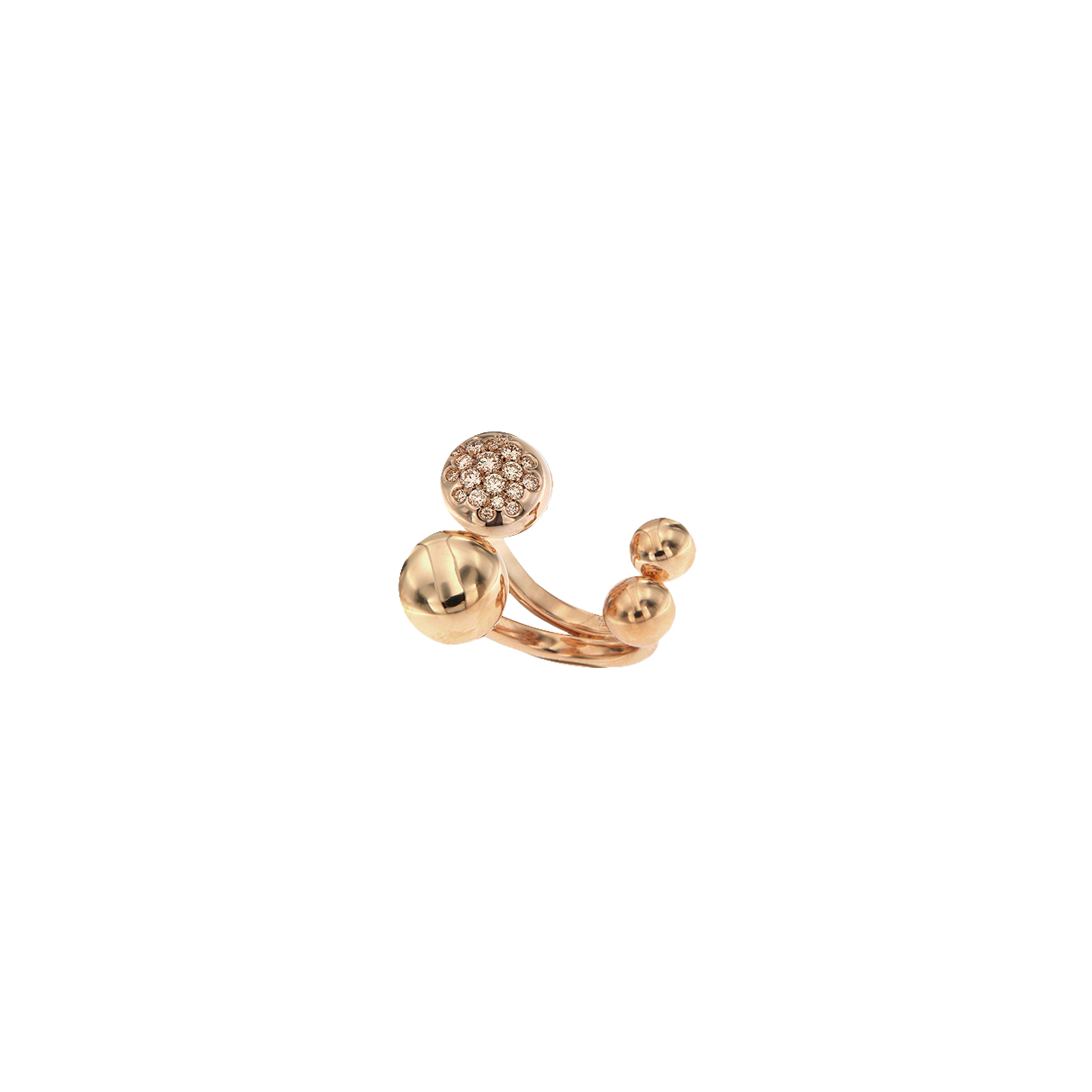 Dada Arrigoni | ANELLO GLAMOUR DOPPIO IN ORO ROSA E PAV&Eacute; DI DIAMANTI BROWN - DGL07ANRRDW - DGL07ANRRDW (1)