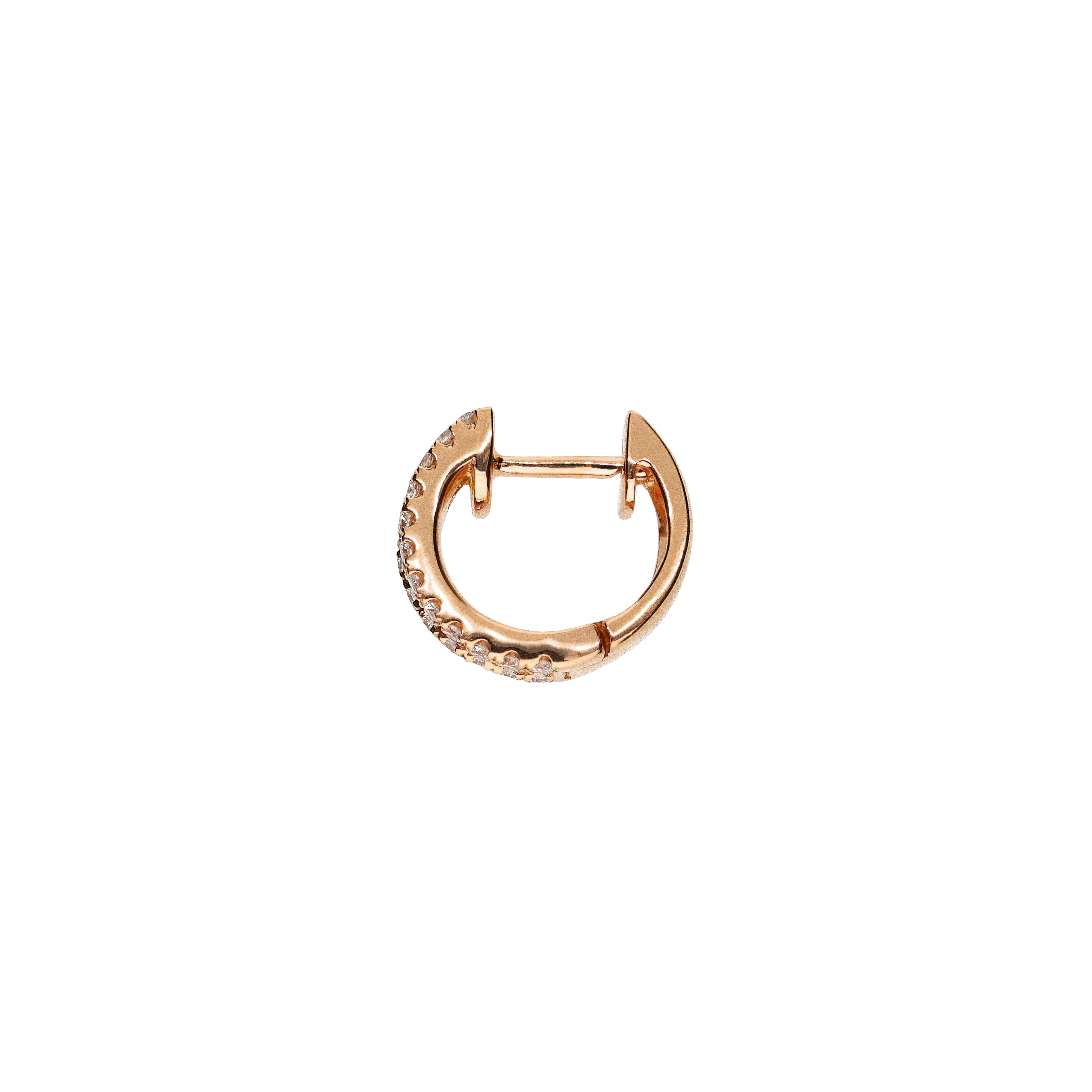 Bartorelli Italian Jewels | ORECCHINI RAINBOW A CERCHIO IN ORO ROSA CON DIAMANTI E ZAFFIRI MULTICOLOR - E00445RB11 (2)